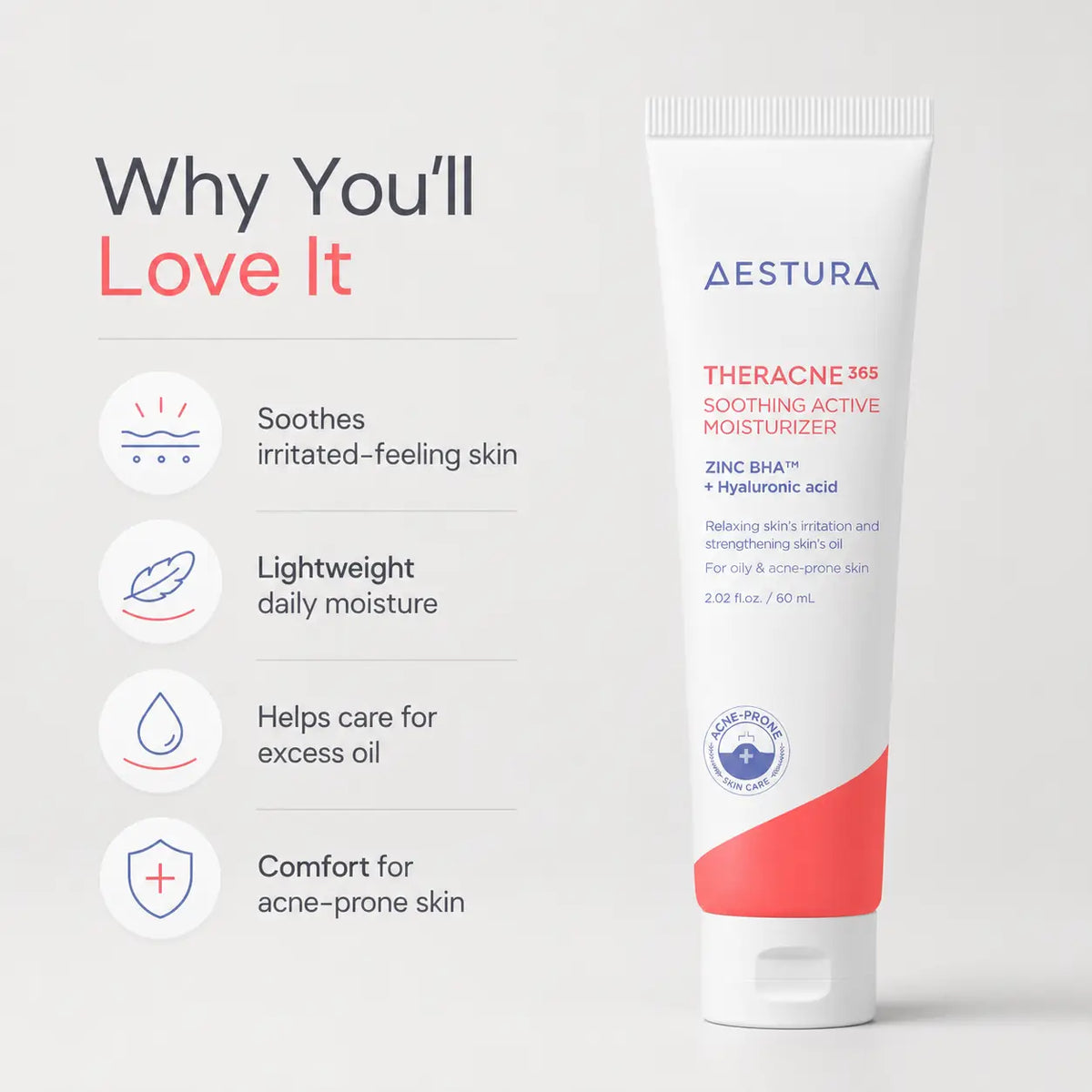 AESTURA THERACNE365 Soothing Active Moisturizer 60ml