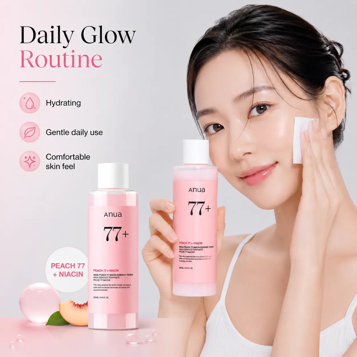 ANUA Peach 77% Niacin Essence Toner 250ml