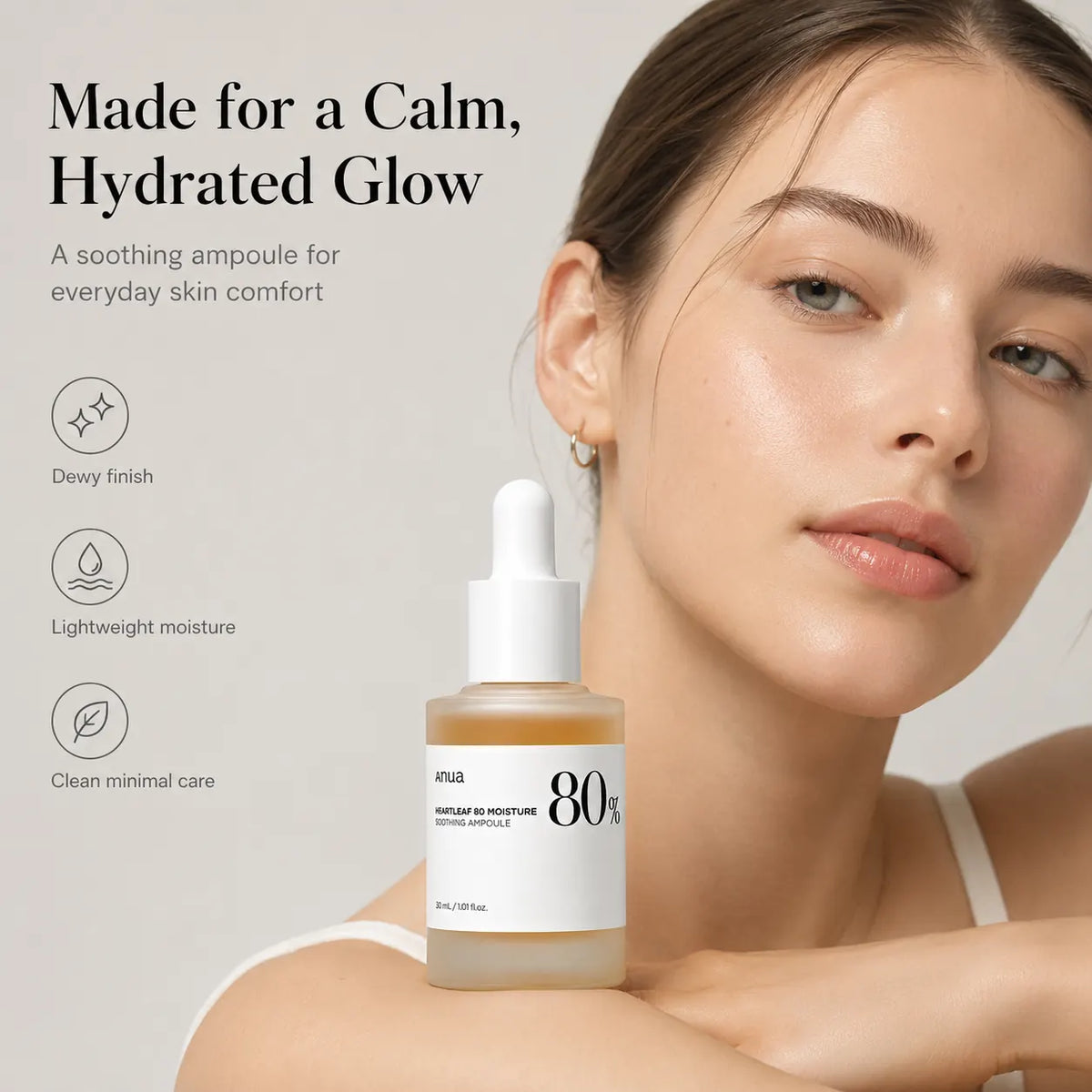 ANUA Heartleaf 80% Moisture Soothing Ampoule 30ml