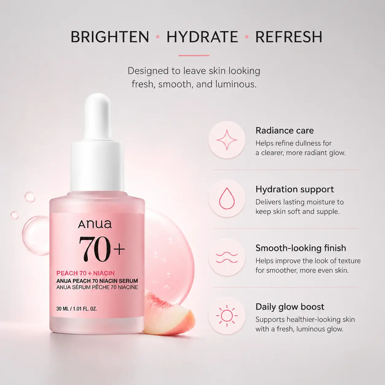 ANUA Peach 70% Niacinamide Serum 30ml