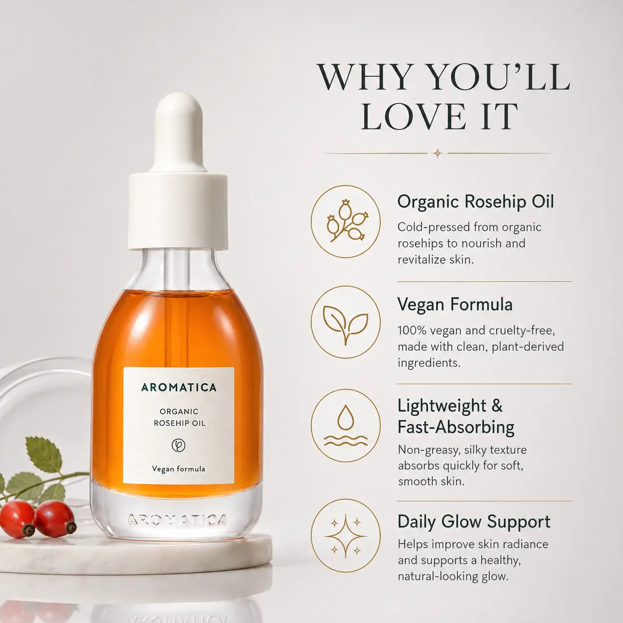 AROMATICA Organic Rosehip Oil 30ml