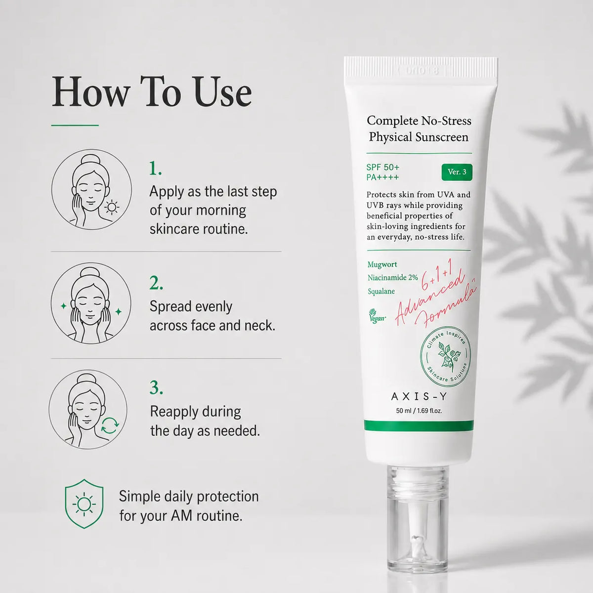 AXIS-Y Complete No Stress Physical Sunscreen 50ml