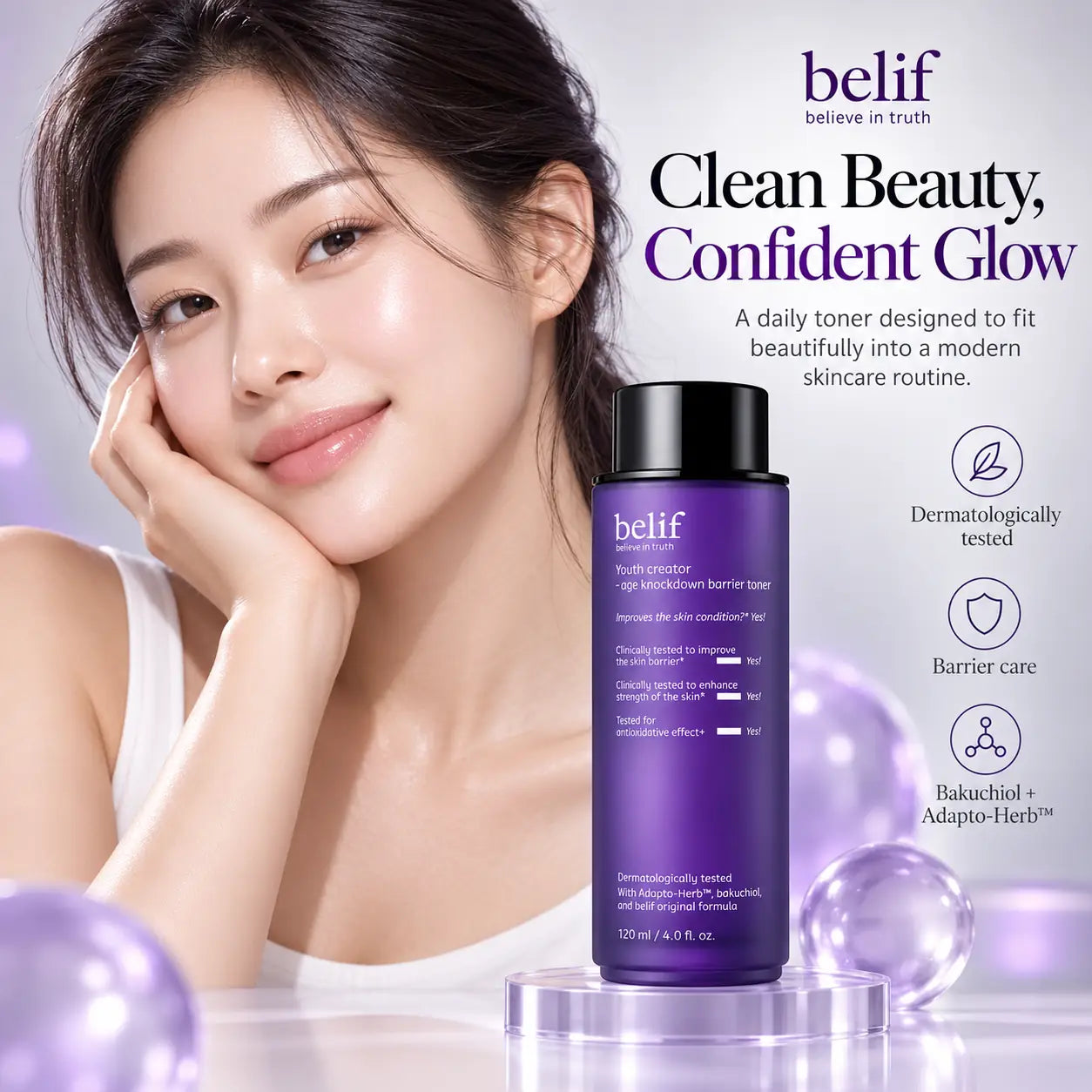 belif Youth Creator Age Knockdown Water Essence 120ml