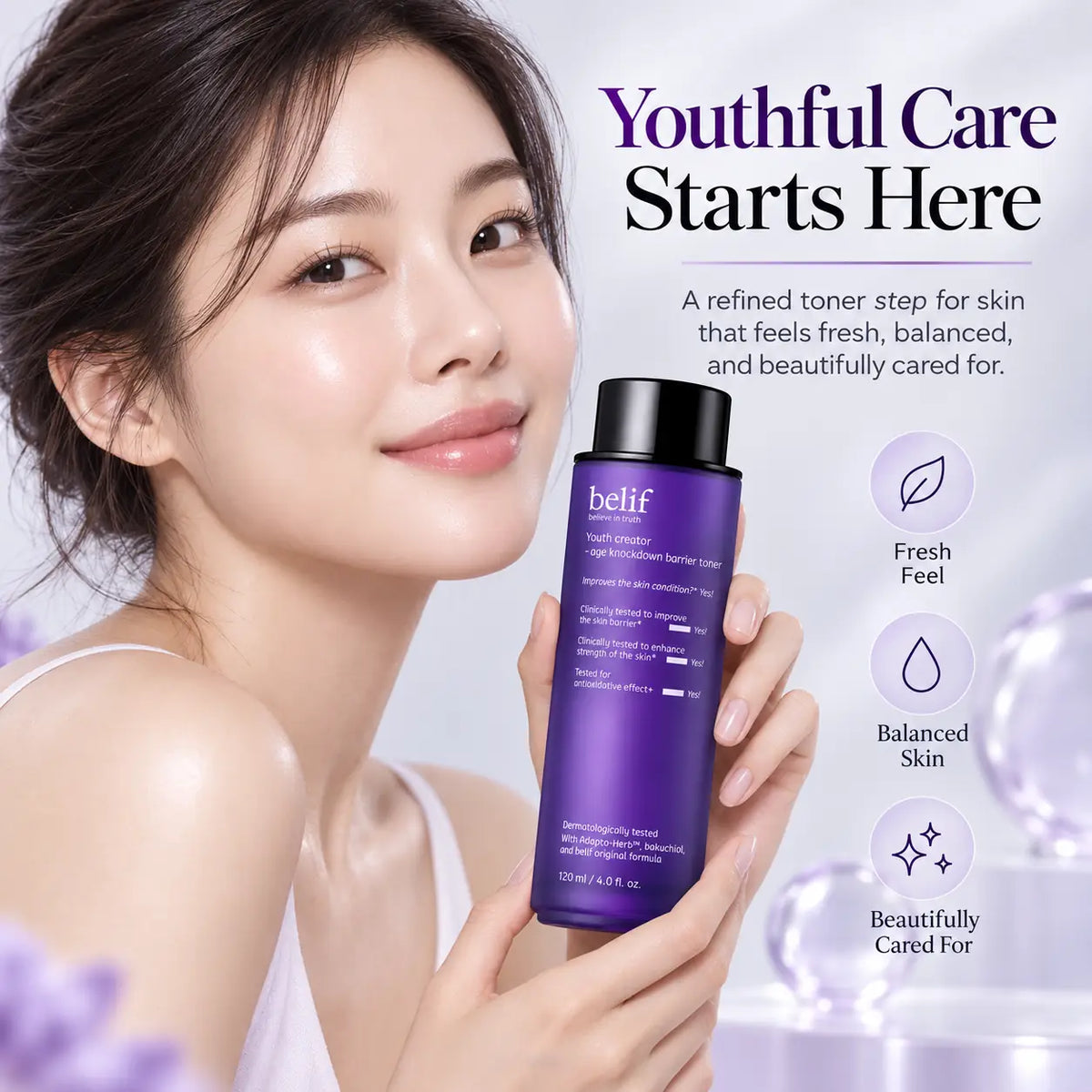 belif Youth Creator Age Knockdown Water Essence 120ml