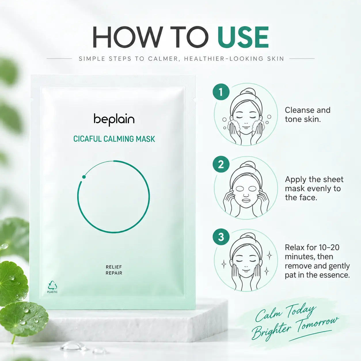 beplain Cicaful Calming Mask 10pcs
