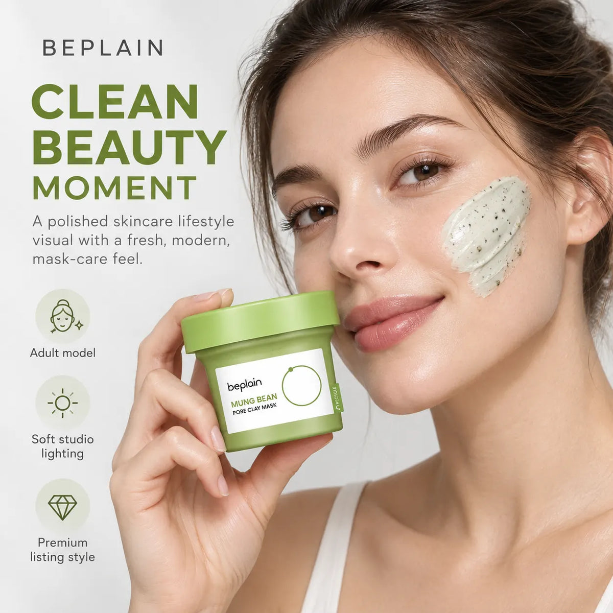 beplain Mung Bean Pore Clay Mask 120ml