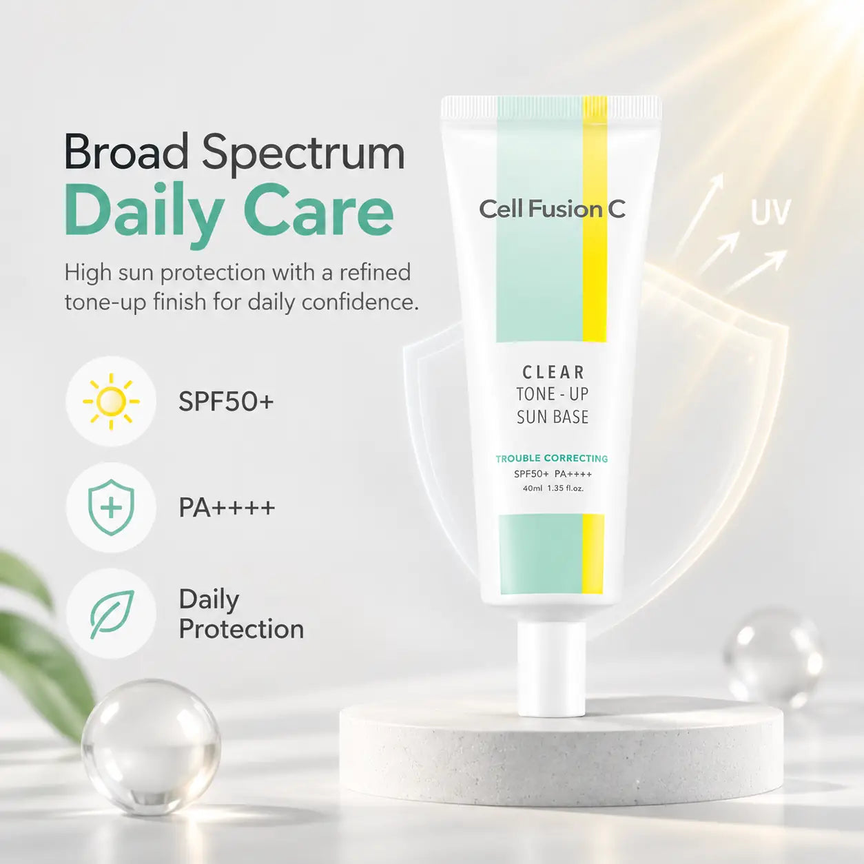 Cell Fusion C Clear Tone Up Sun Base SPF50+ PA++++ 40ml