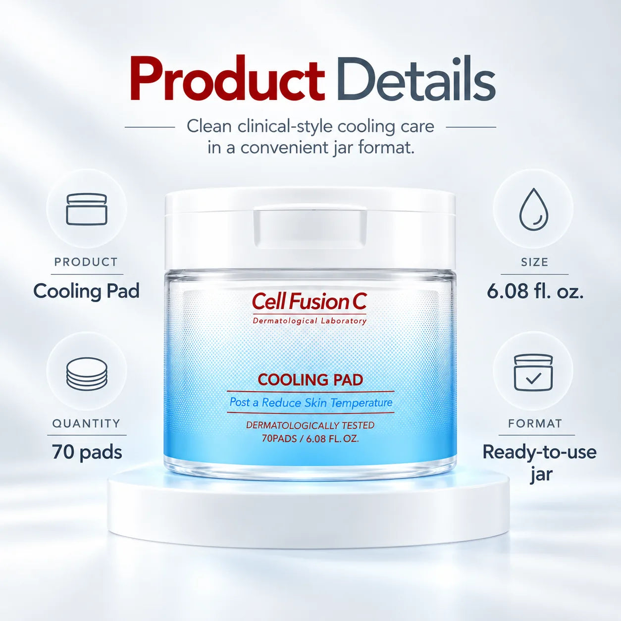 Cell Fusion C Post Alpha Cooling Pad 70 Pads