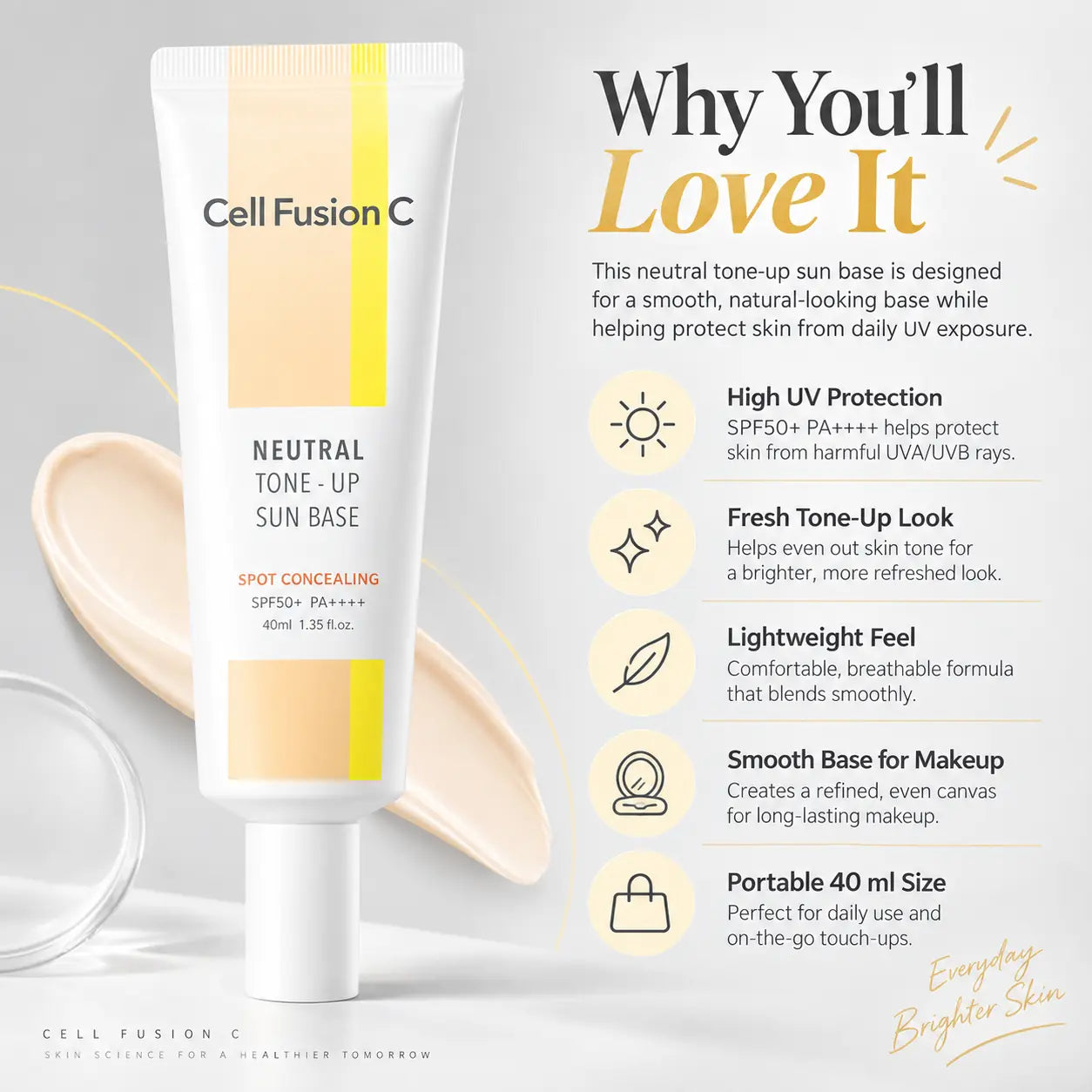 Cell Fusion C Neutral Tone Up Sun Base SPF50+ PA++++ 40ml