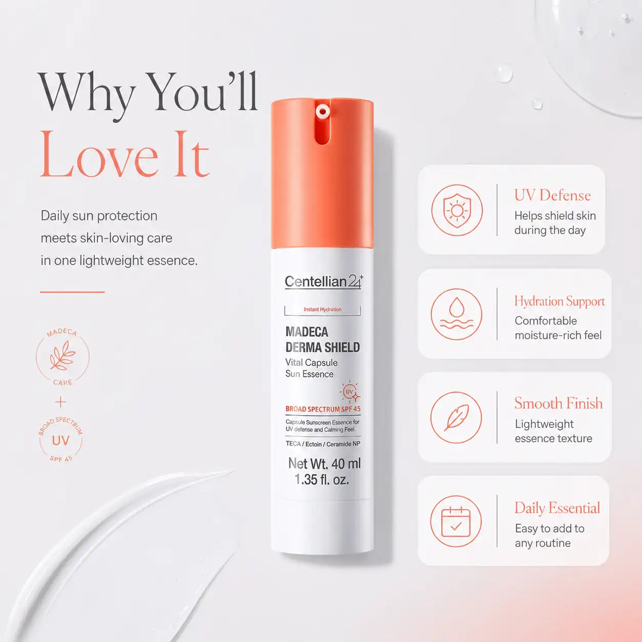 Centellian24 Derma Shield Vital Capsule Sun Essence 40ml
