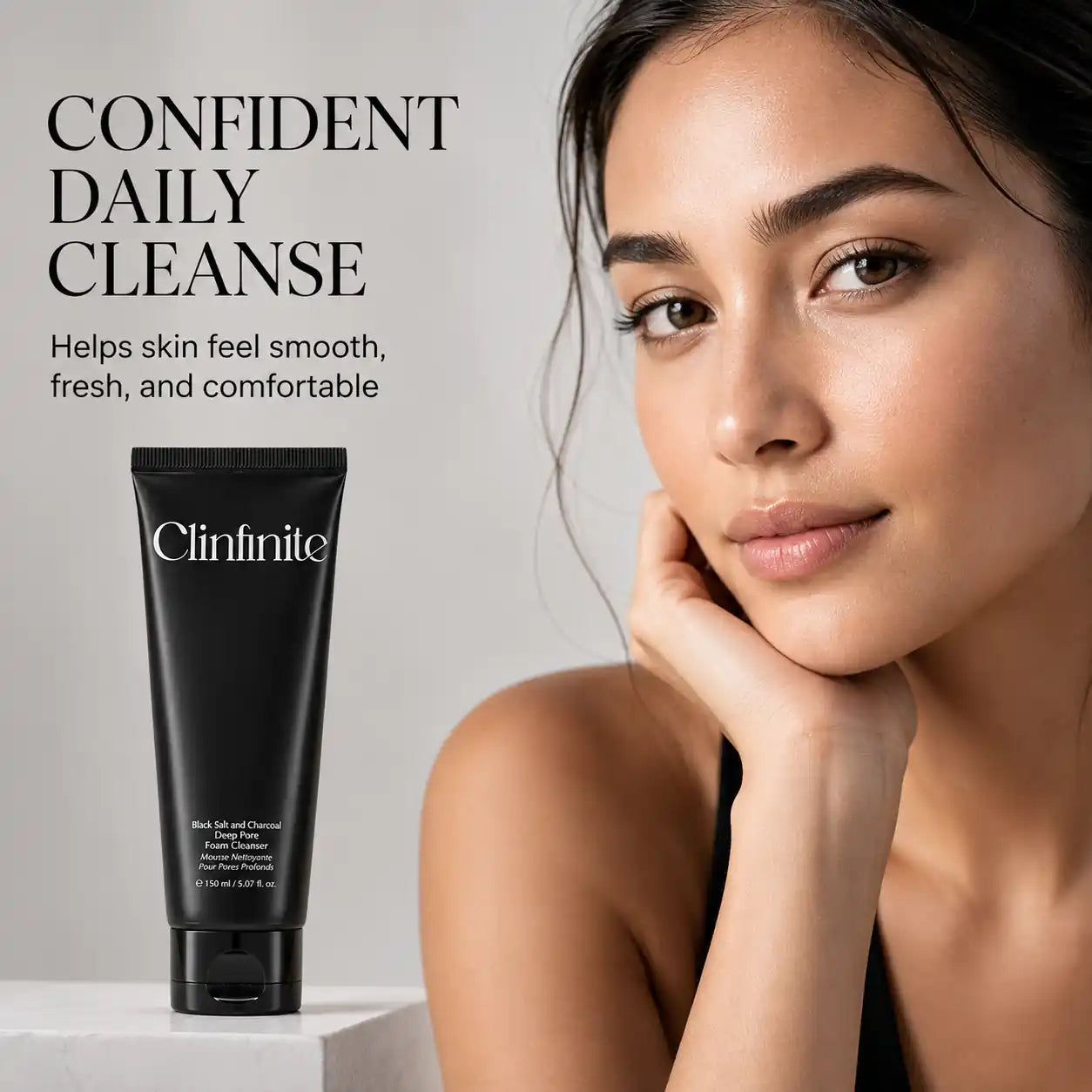 Clinfinite Black Salt Charcoal Deep Pore Cleanser