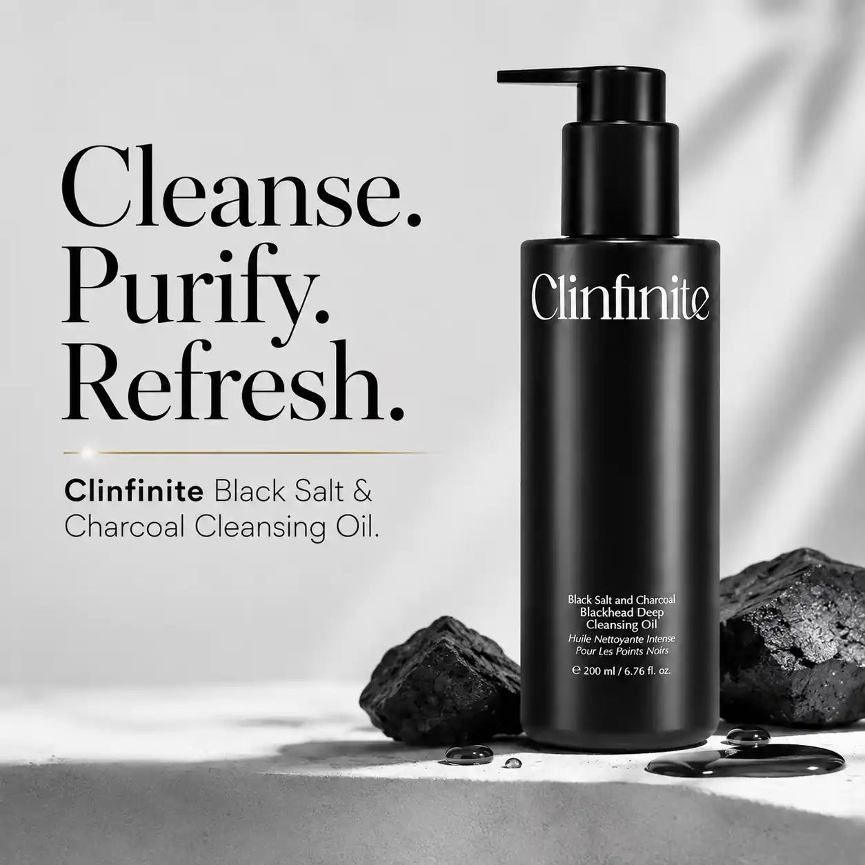 Clinfinite Black Salt Charcoal Deep Cleansing Oil