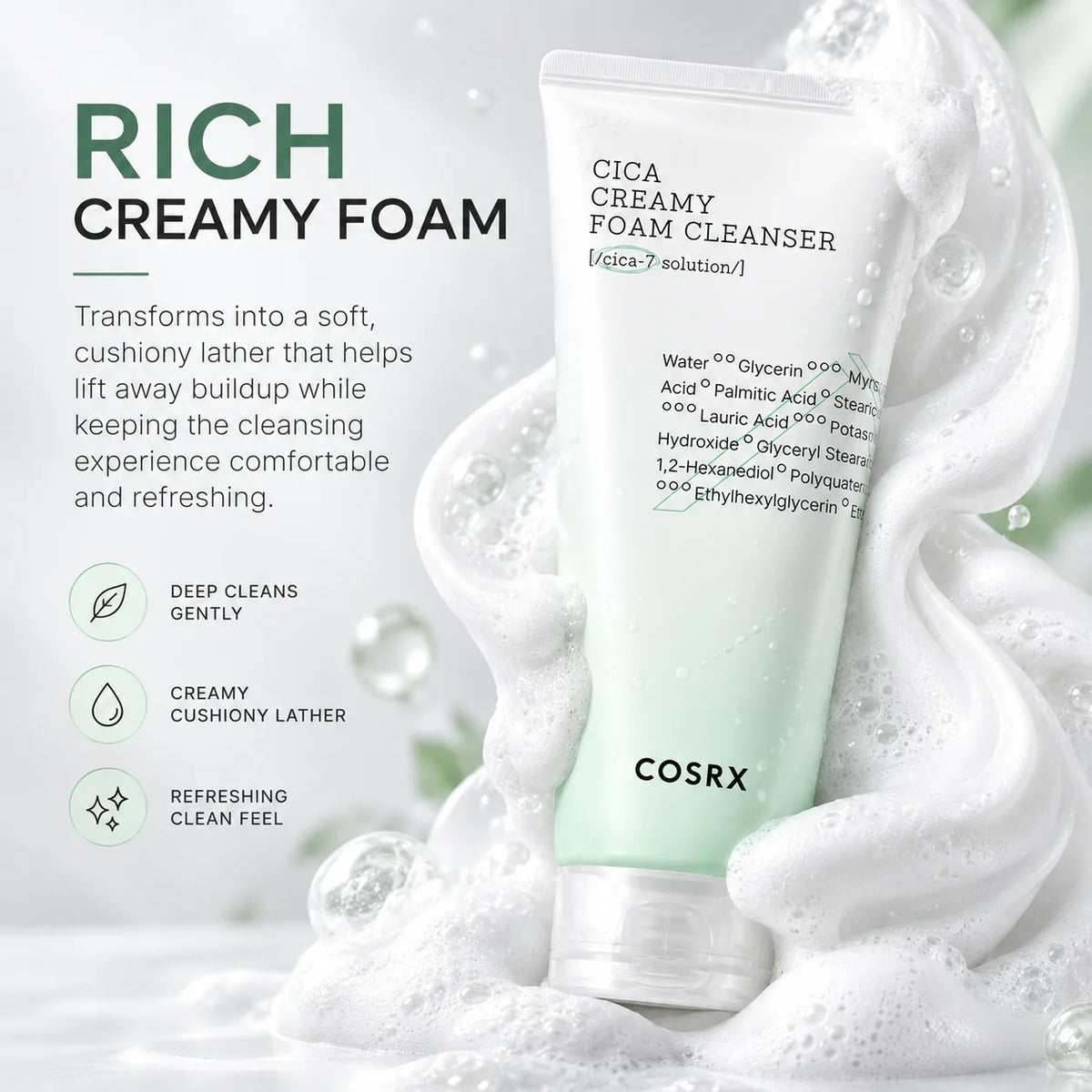 COSRX Pure Fit Cica Creamy Foam Cleanser 150ml