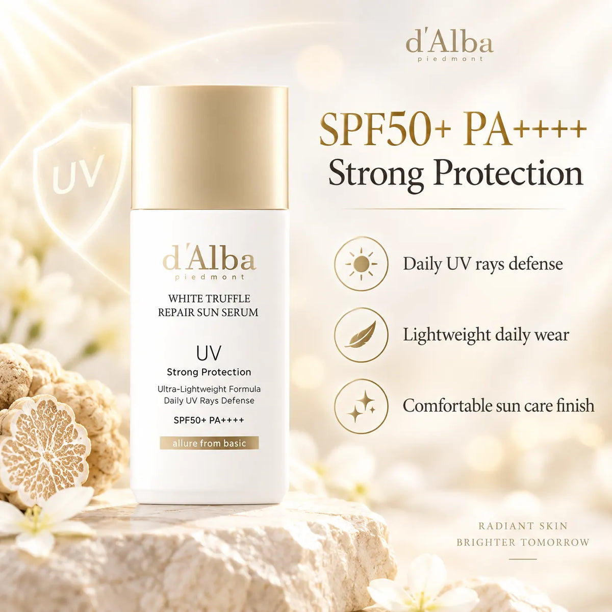 d'Alba White Truffle Repair Sun Serum SPF50+, PA++++ 35ml