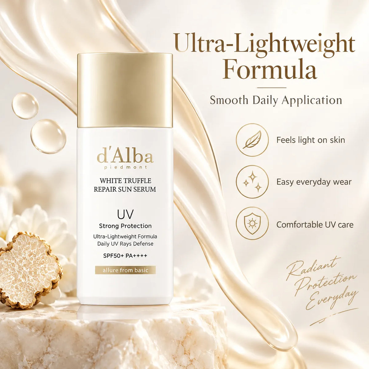 d'Alba White Truffle Repair Sun Serum SPF50+, PA++++ 35ml