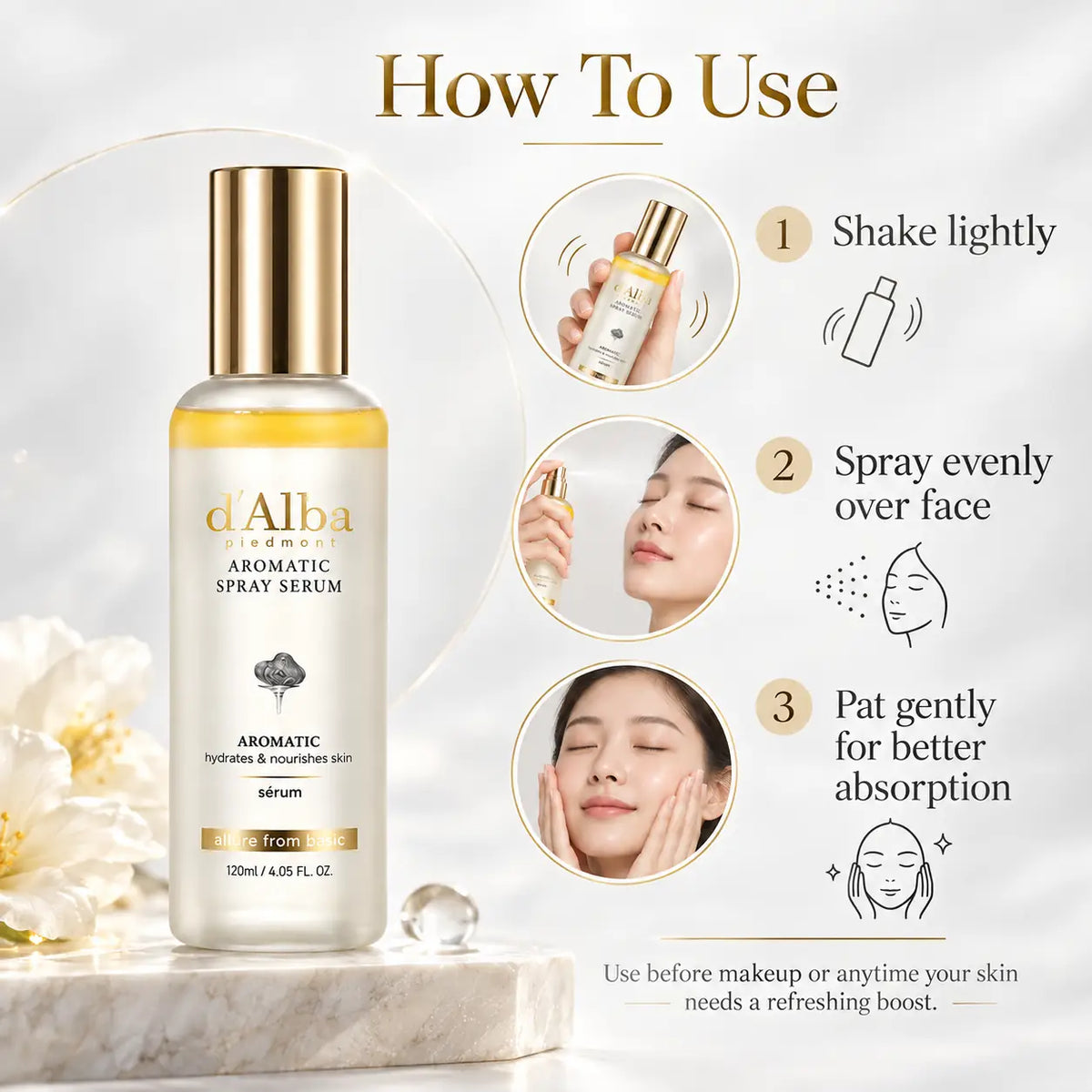 d'Alba White Truffle First Aromatic Spray Serum 120ml