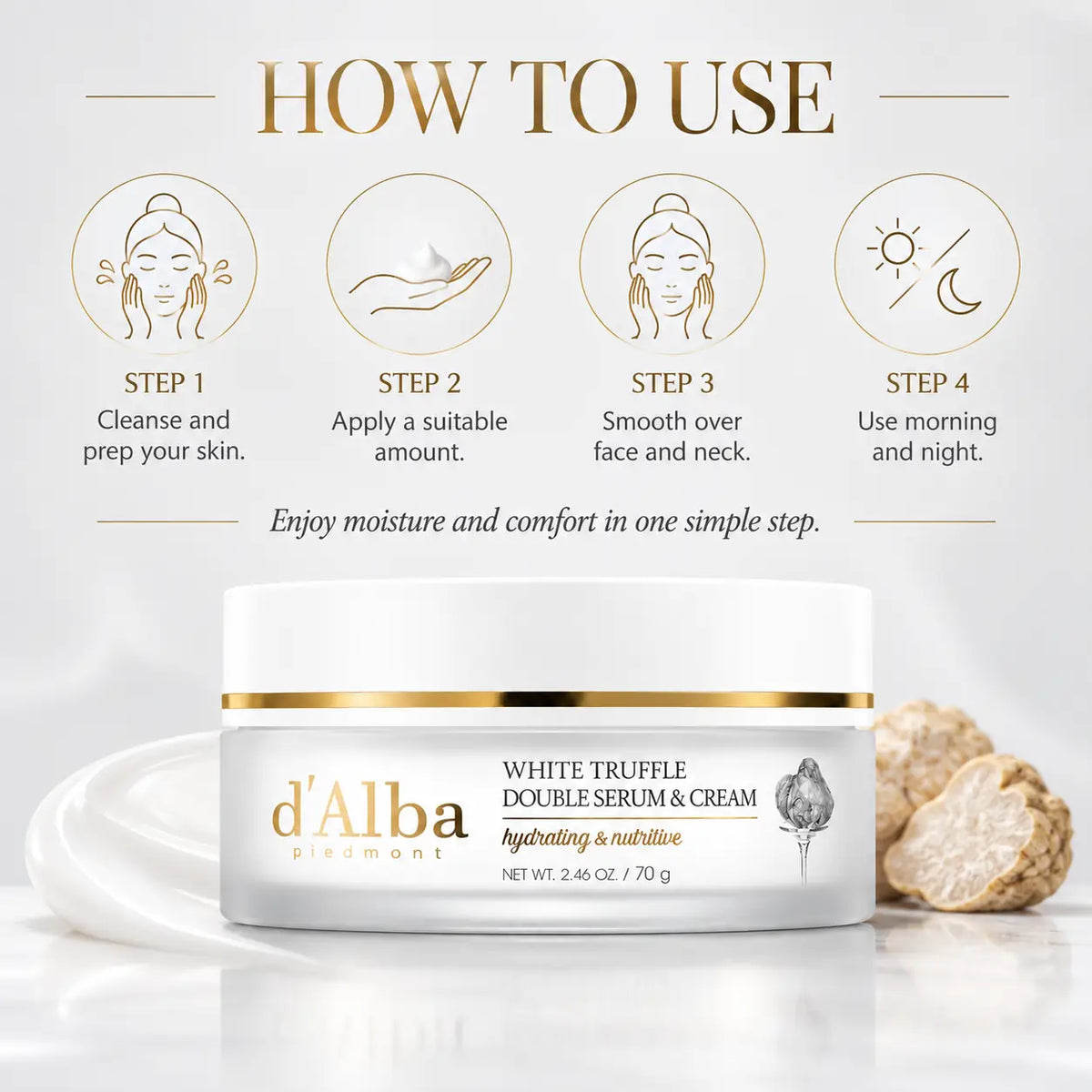 d'Alba White Truffle Double Serum & Cream 70g
