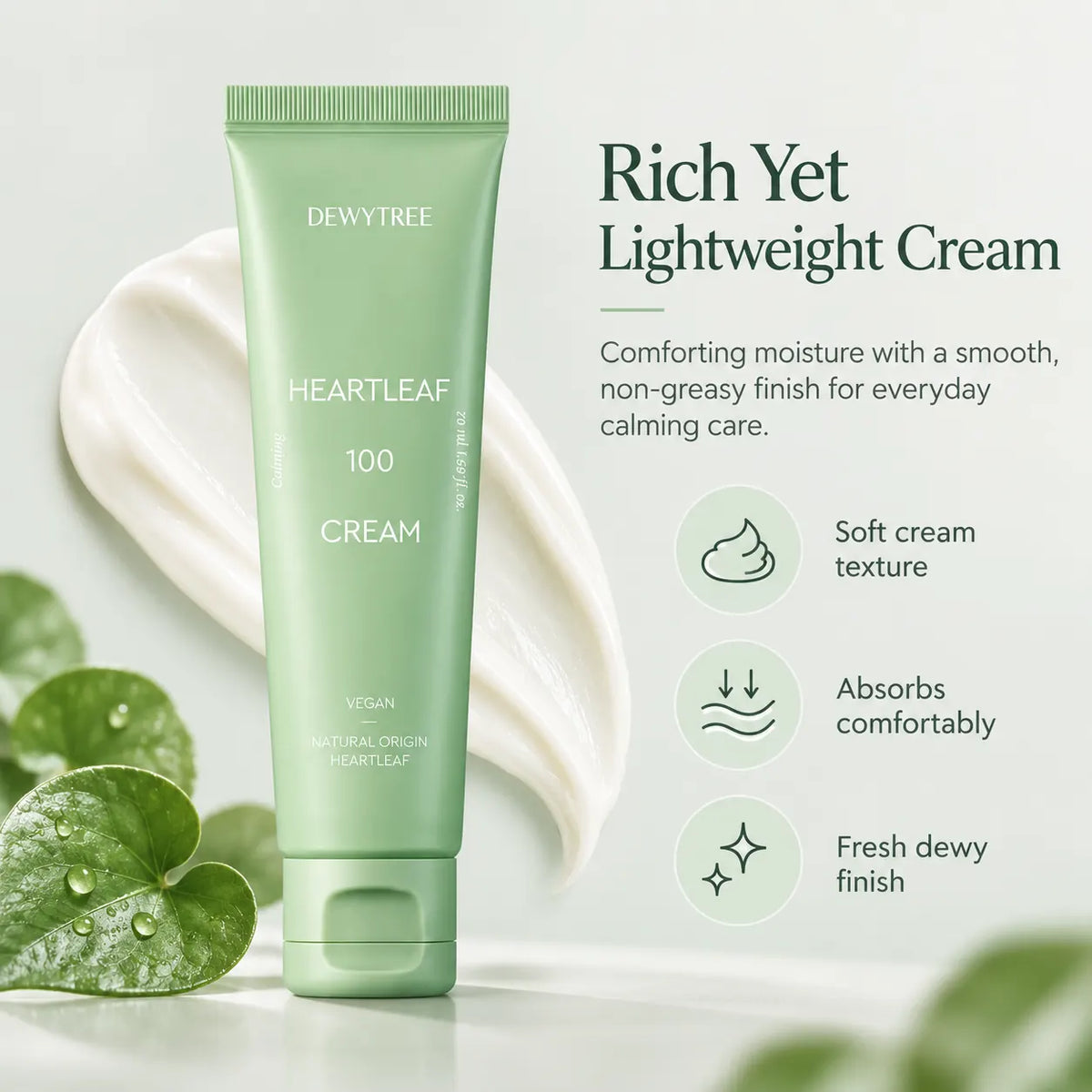 DEWYTREE Heartleaf 100 Cream 50ml