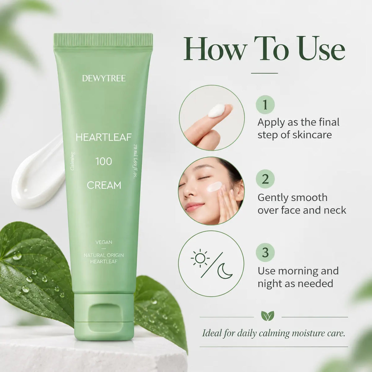 DEWYTREE Heartleaf 100 Cream 50ml