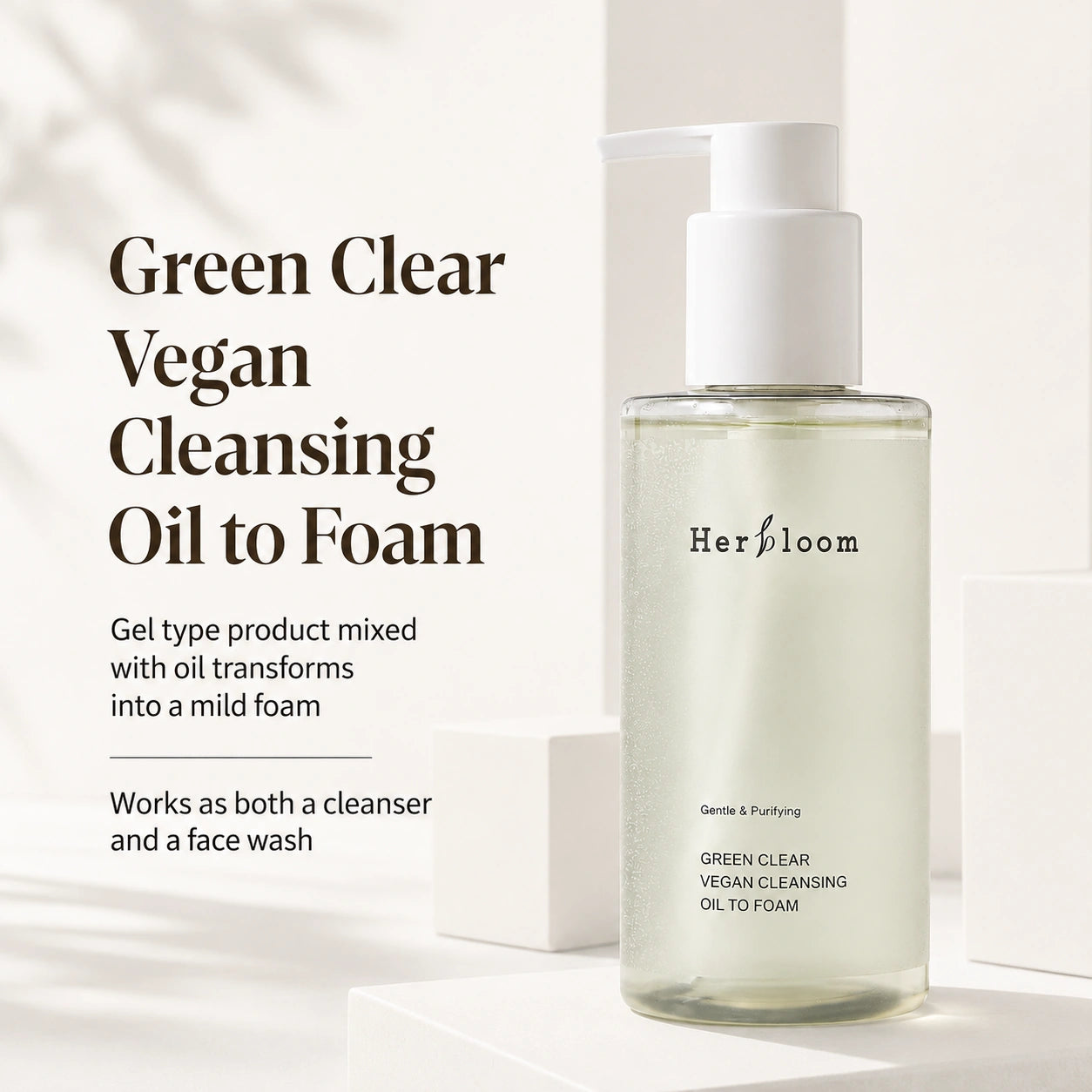 HERBLOOM Green Vegan Cleansing Oil to Foam 200ml