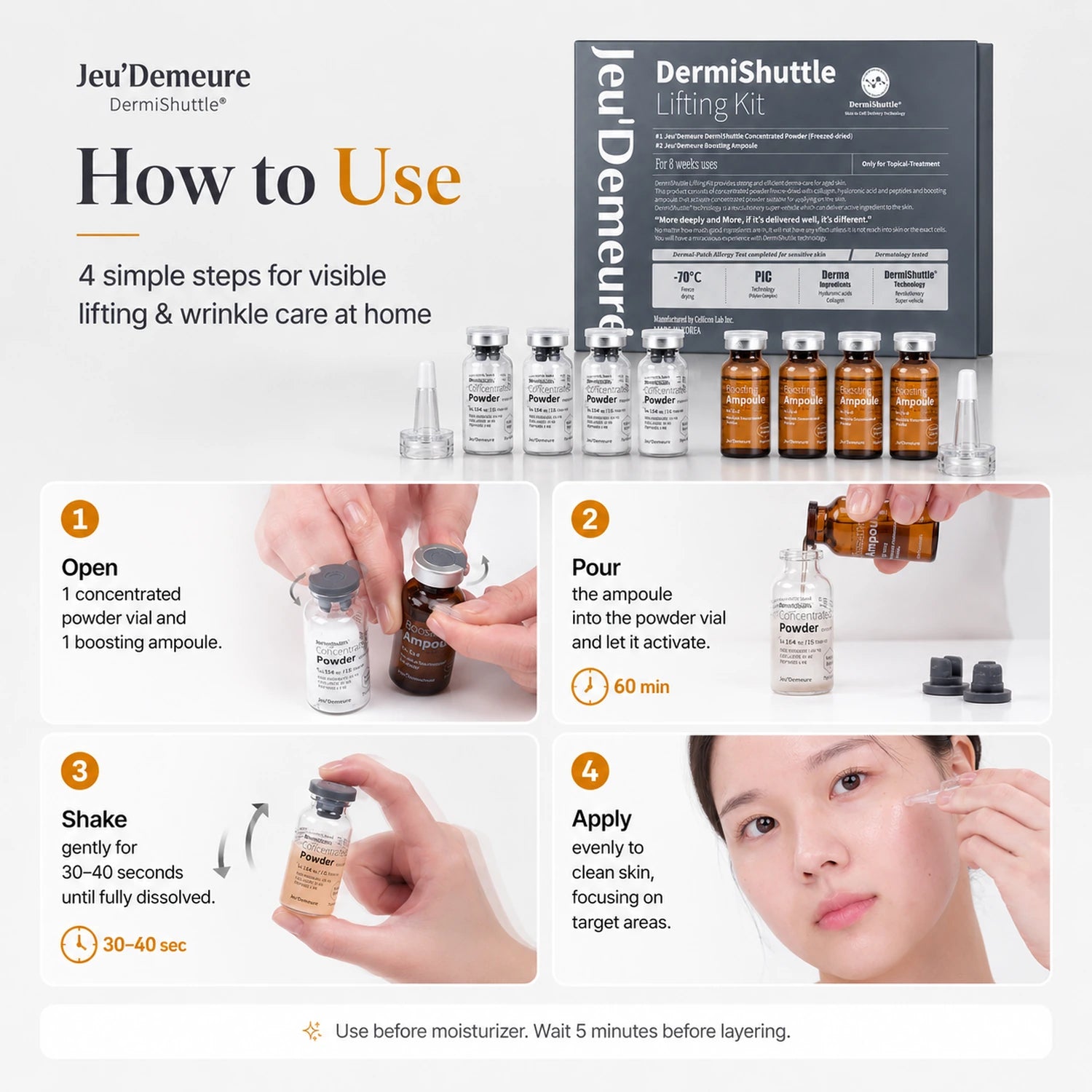 JEU'DEMEURE DermiShuttle Lifting Kit 2 Weeks