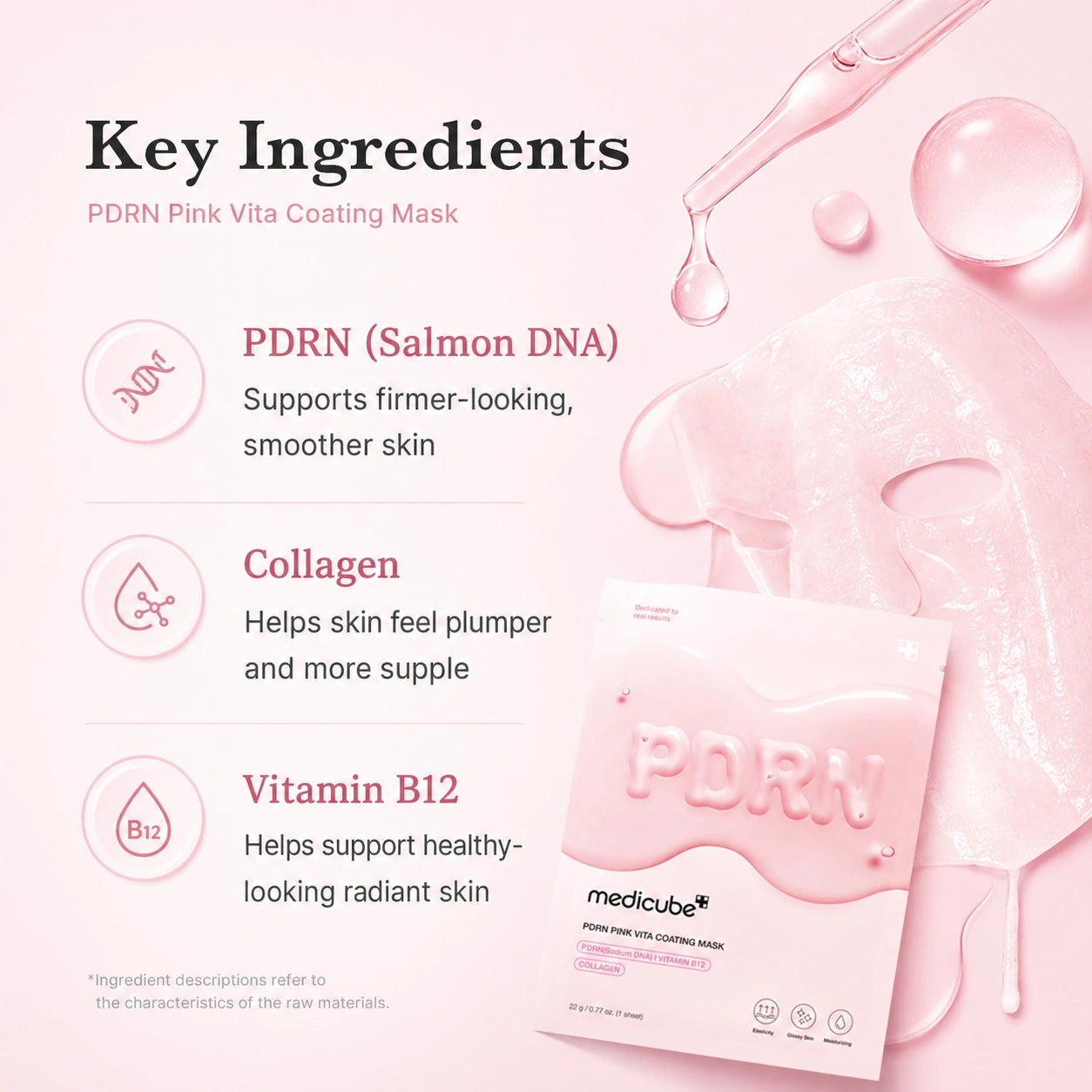 Medicube PDRN Pink Vita Coating Mask 22g 1ea