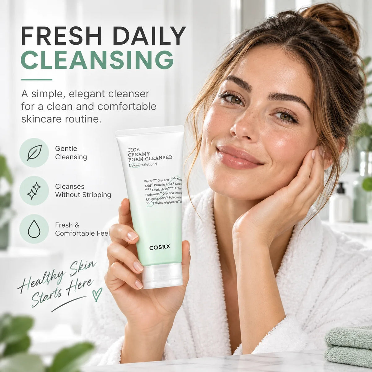 COSRX Pure Fit Cica Creamy Foam Cleanser 150ml