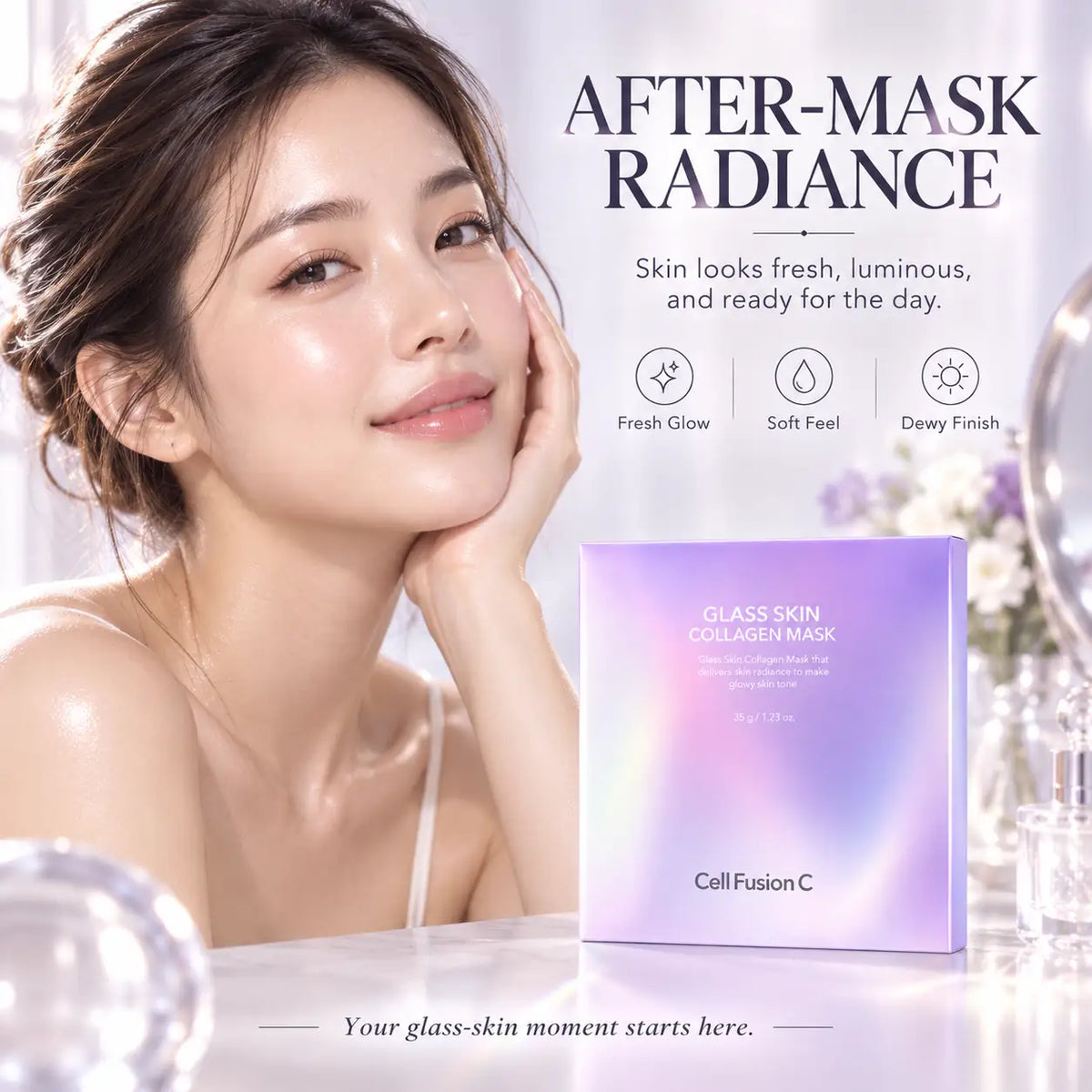 Cell Fusion C Glass Skin Collagen Mask 35g x 5ea