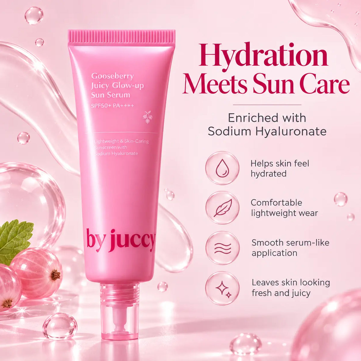 By Juccy Gooseberry Juicy Glow Up Sun Serum 50ml