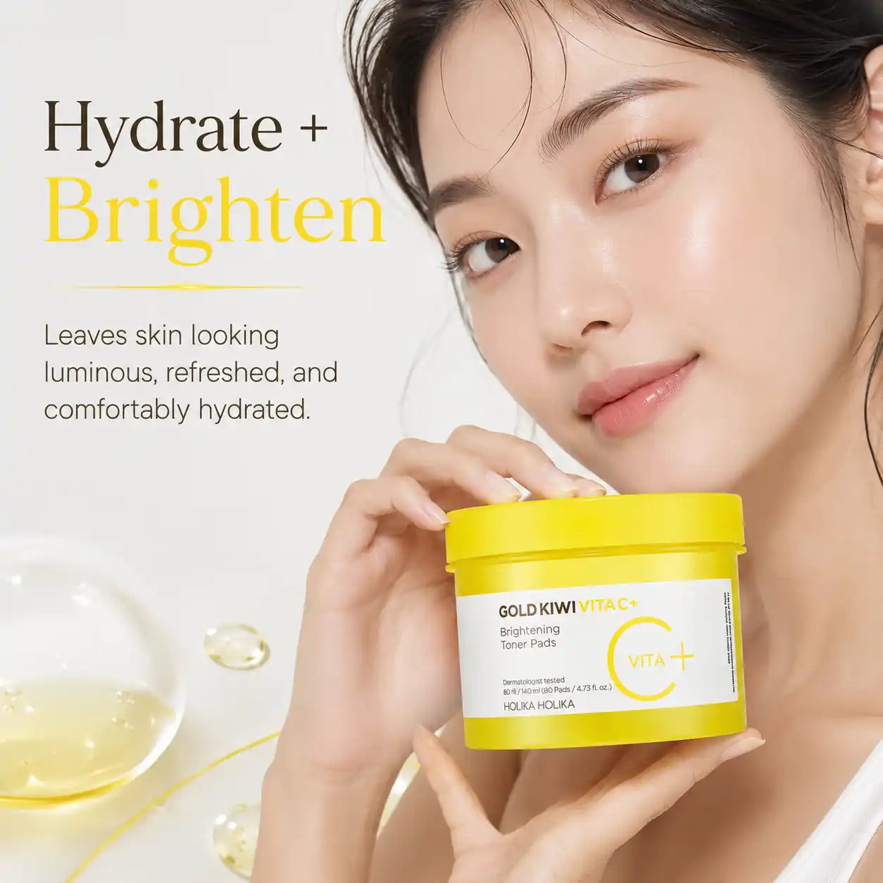 Holika Holika Gold Kiwi Vita C Toner Pads 80pcs