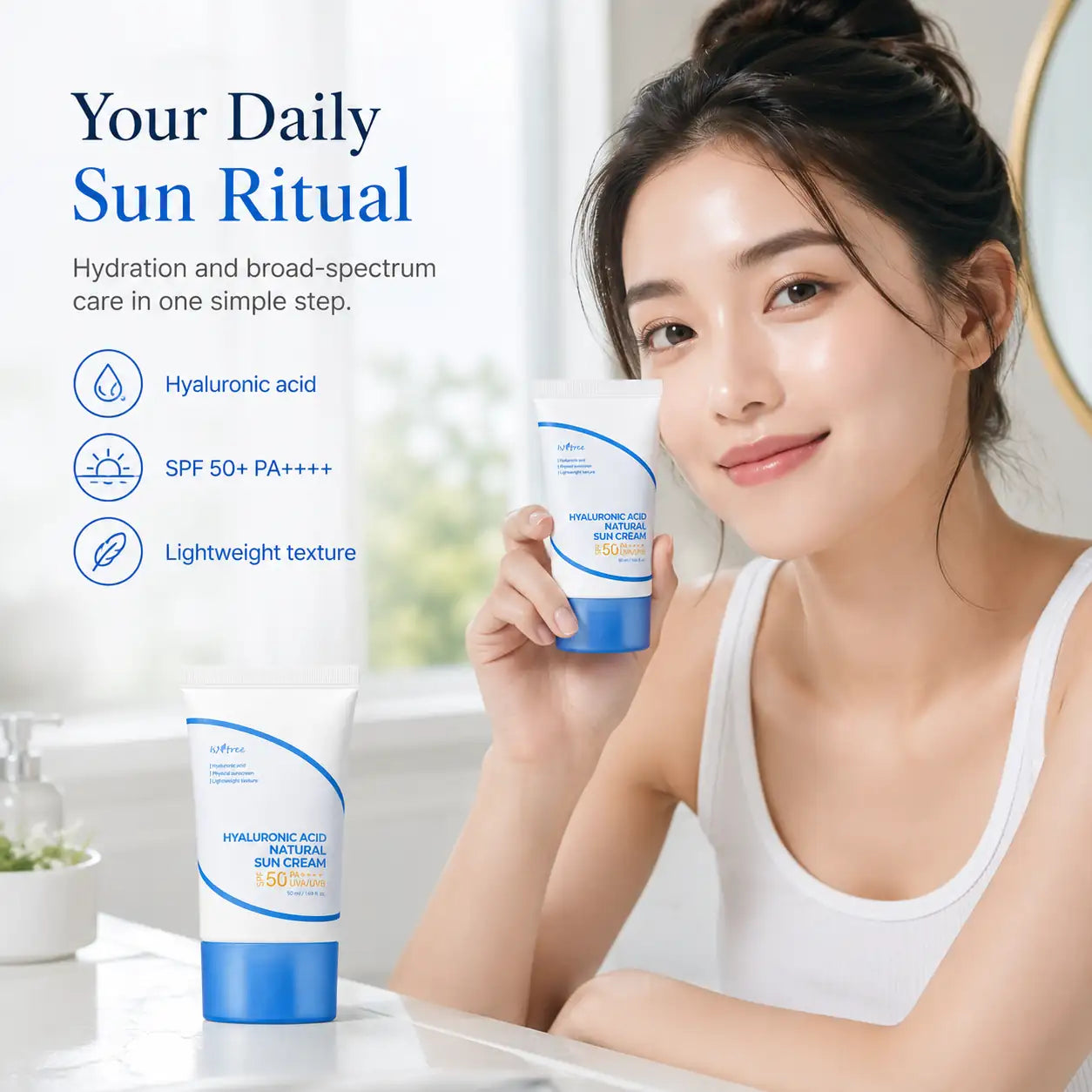 Isntree Hyaluronic Acid Natural Sun Cream SPF 50ml
