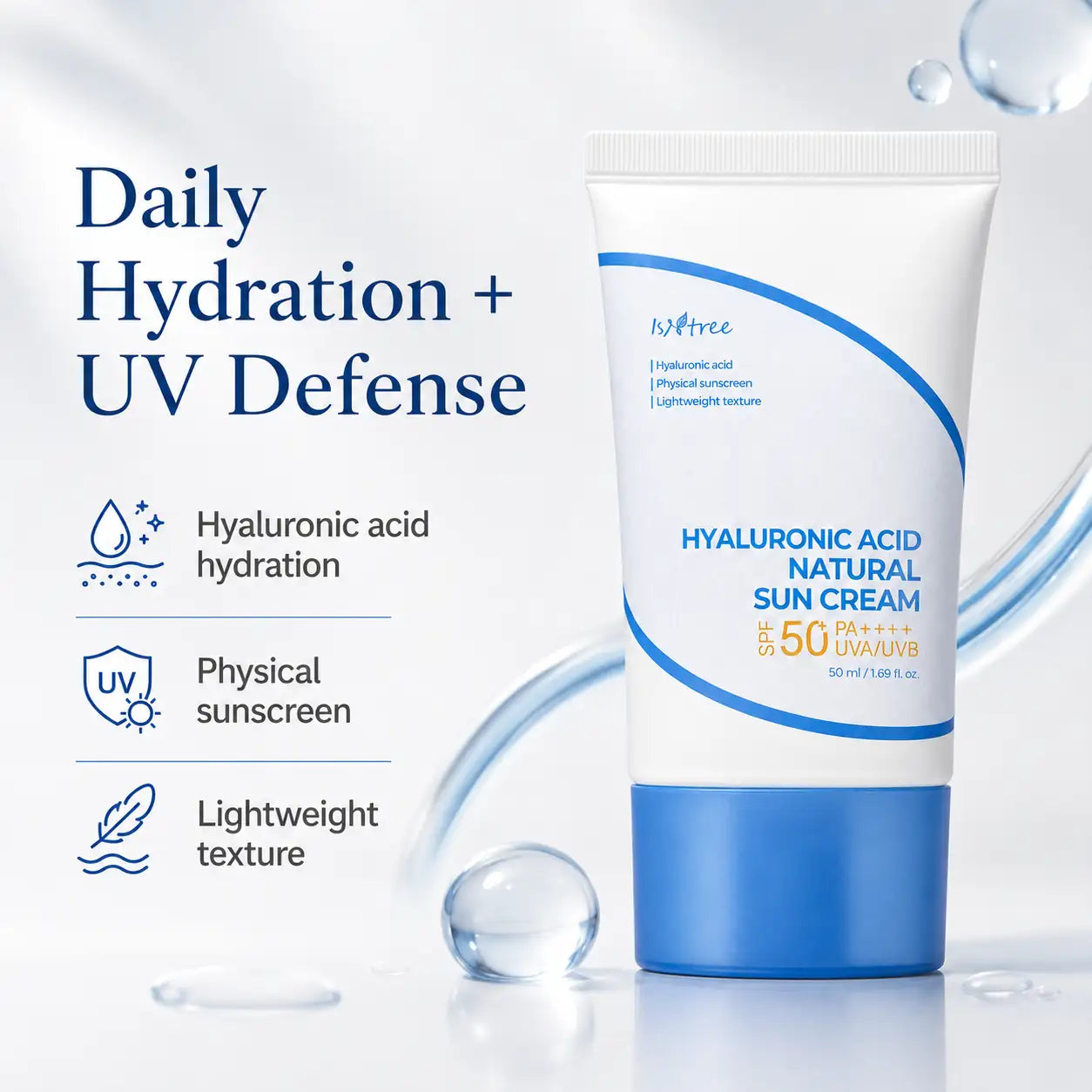 Isntree Hyaluronic Acid Natural Sun Cream SPF 50ml