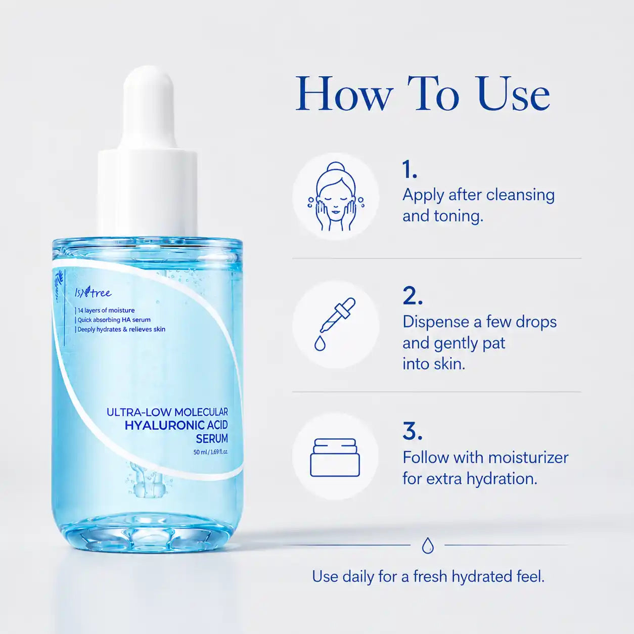 Isntree Ultra Low Molecular Hyaluronic Acid Serum 50ml