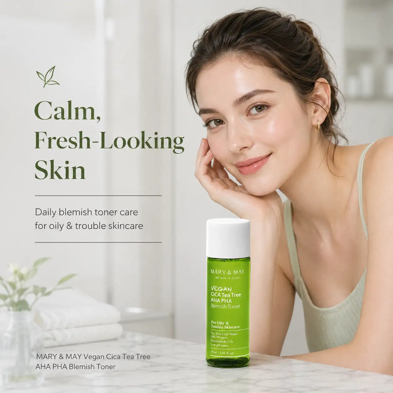 Mary&May Vegan CICA Tea Tree AHA PHA Blemish Toner Miniature 30ml