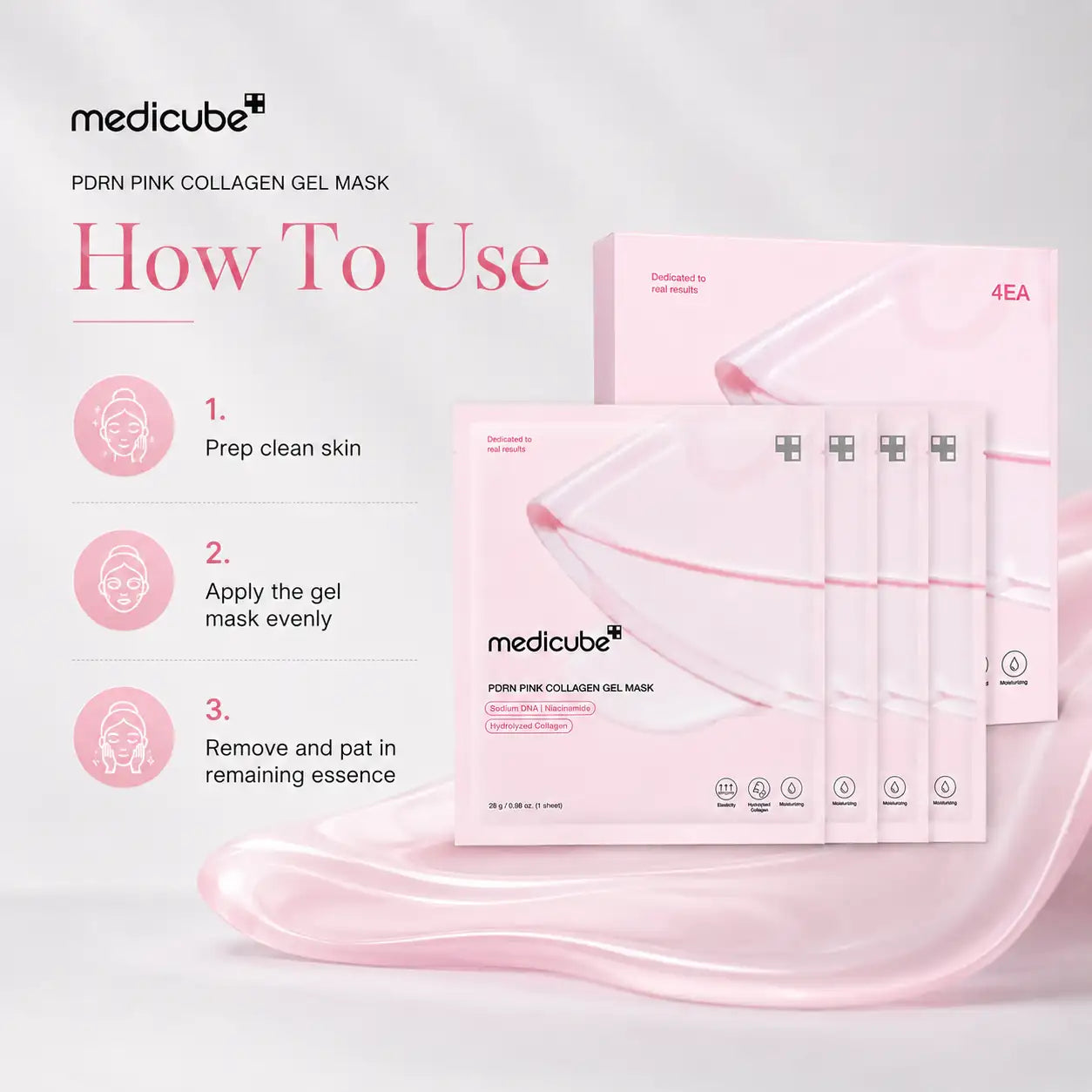 Medicube PDRN Pink Collagen Gel Mask 4ea