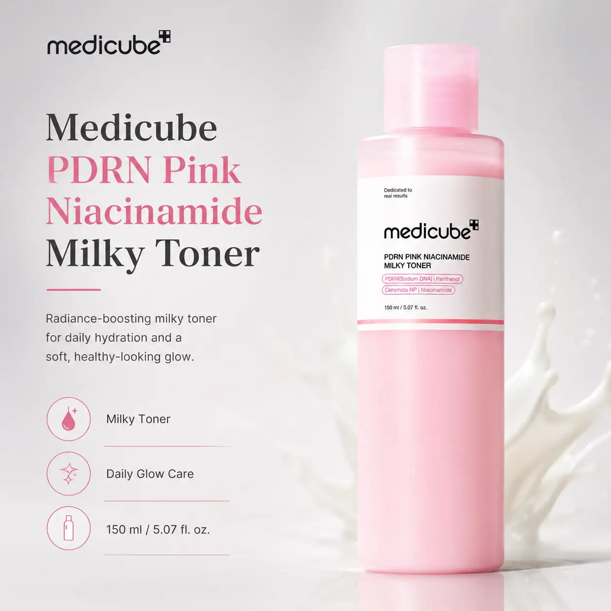Medicube PDRN Pink Niacinamide Milky Toner 150ml