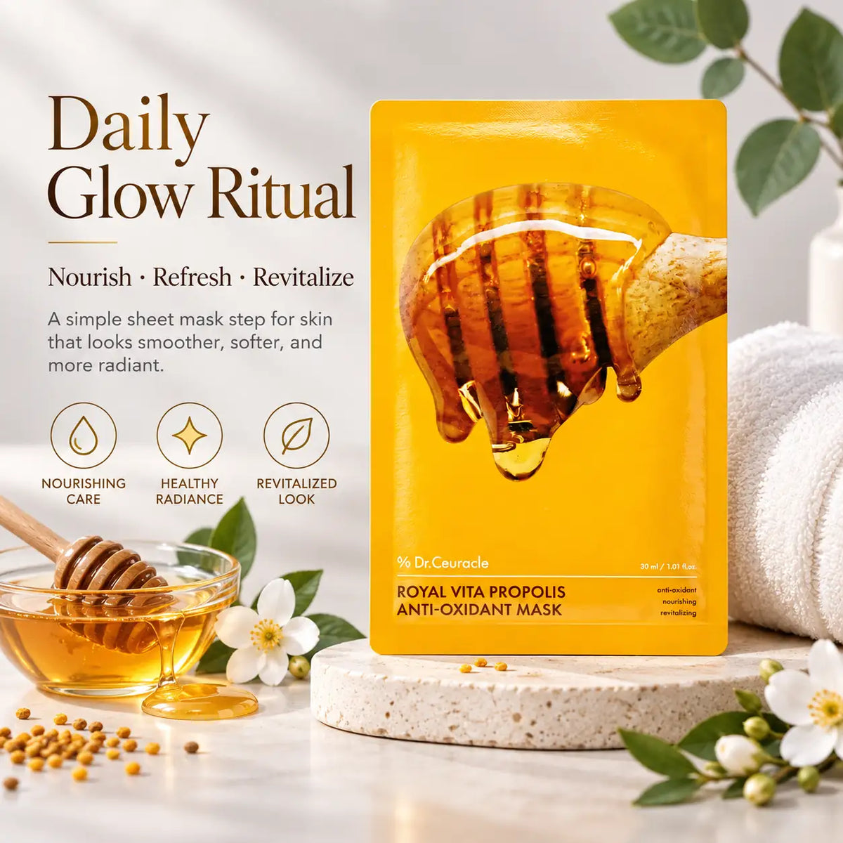 Dr. Ceuracle Royal Vita Propolis Anti Oxidant Mask 10ea