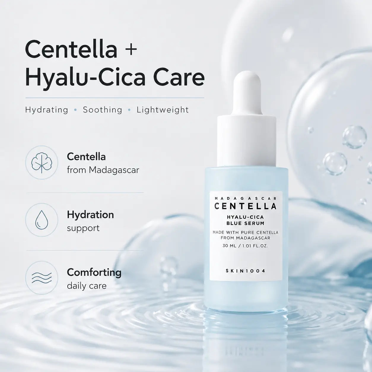 SKIN1004 Madagascar Centella Hyalu-Cica Blue Serum 30ml