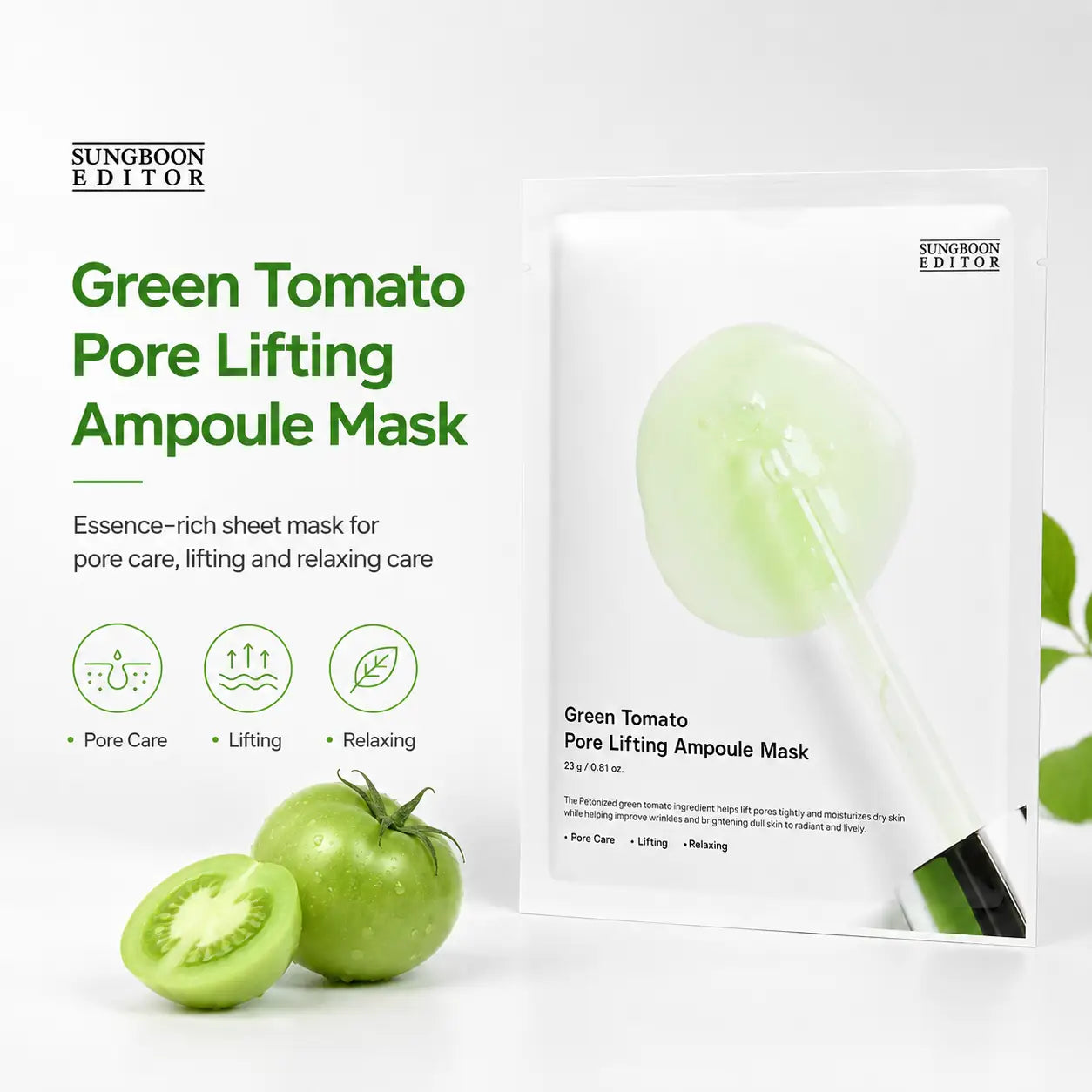 SUNGBOON EDITOR Green Tomato Pore Lifting Ampoule 23g