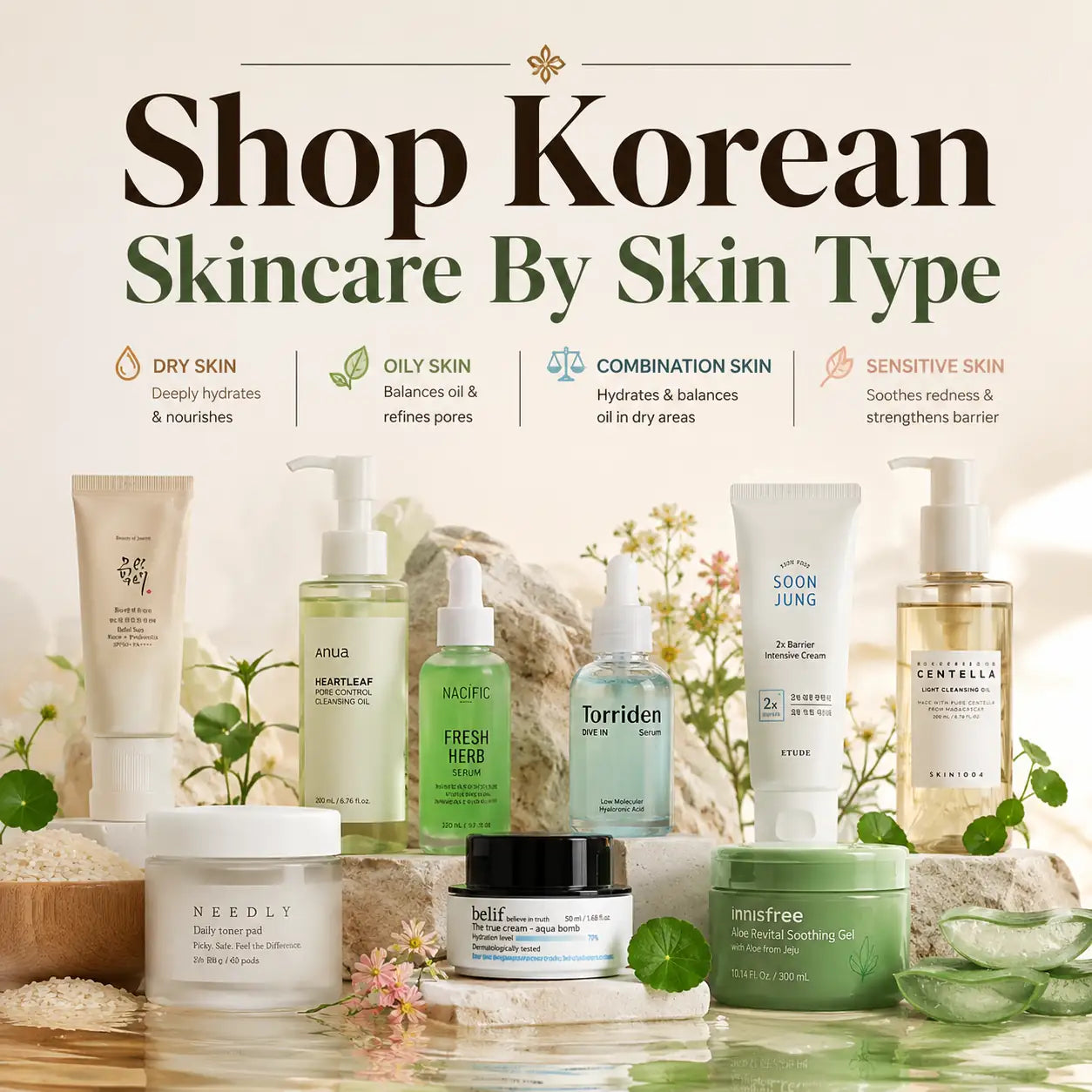 Shop Korean Skincare By Skin Type