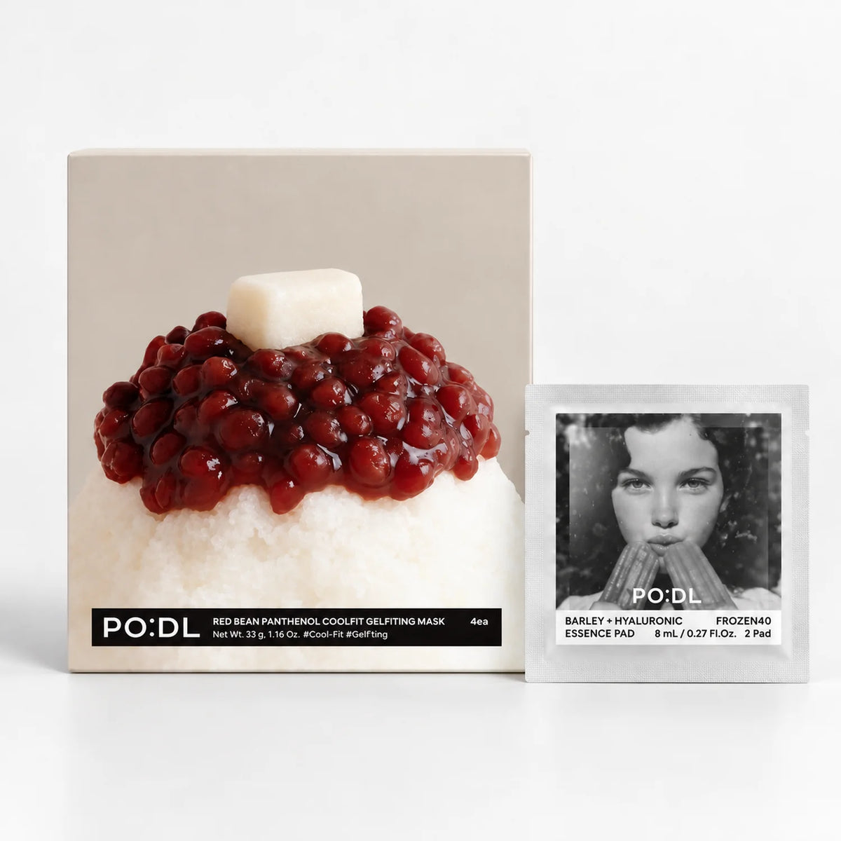 PO:DL Red Bean Panthenol Coolfit Gelfting Mask (4ea)