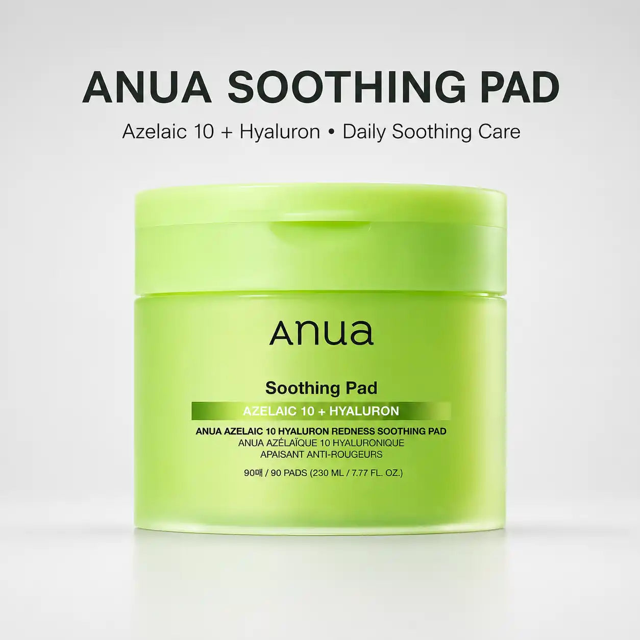 ANUA Azelaic 10 Hyaluron Redness Soothing Pad 90ea 230ml