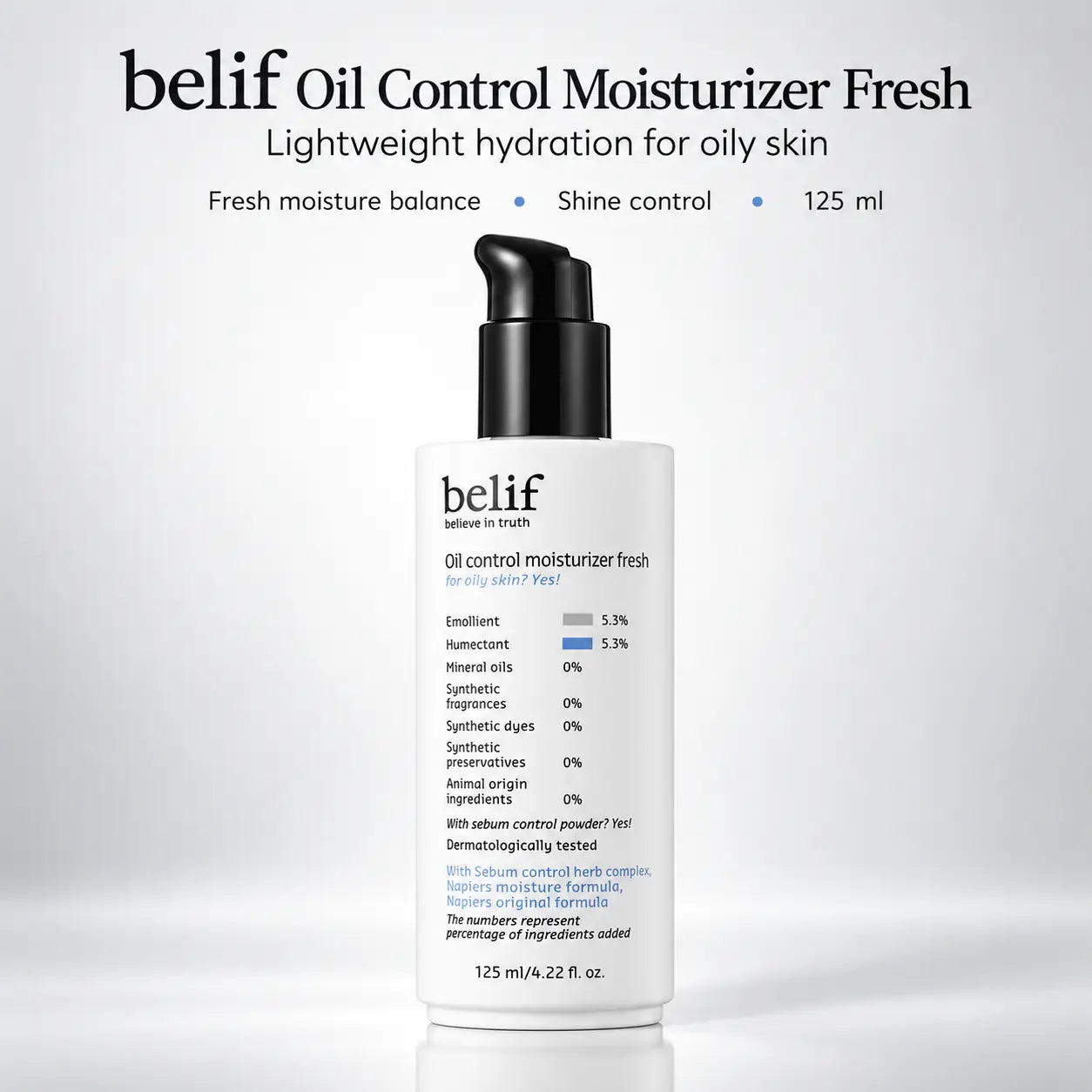 belif Oil Control Moisturizer Fresh 125ml