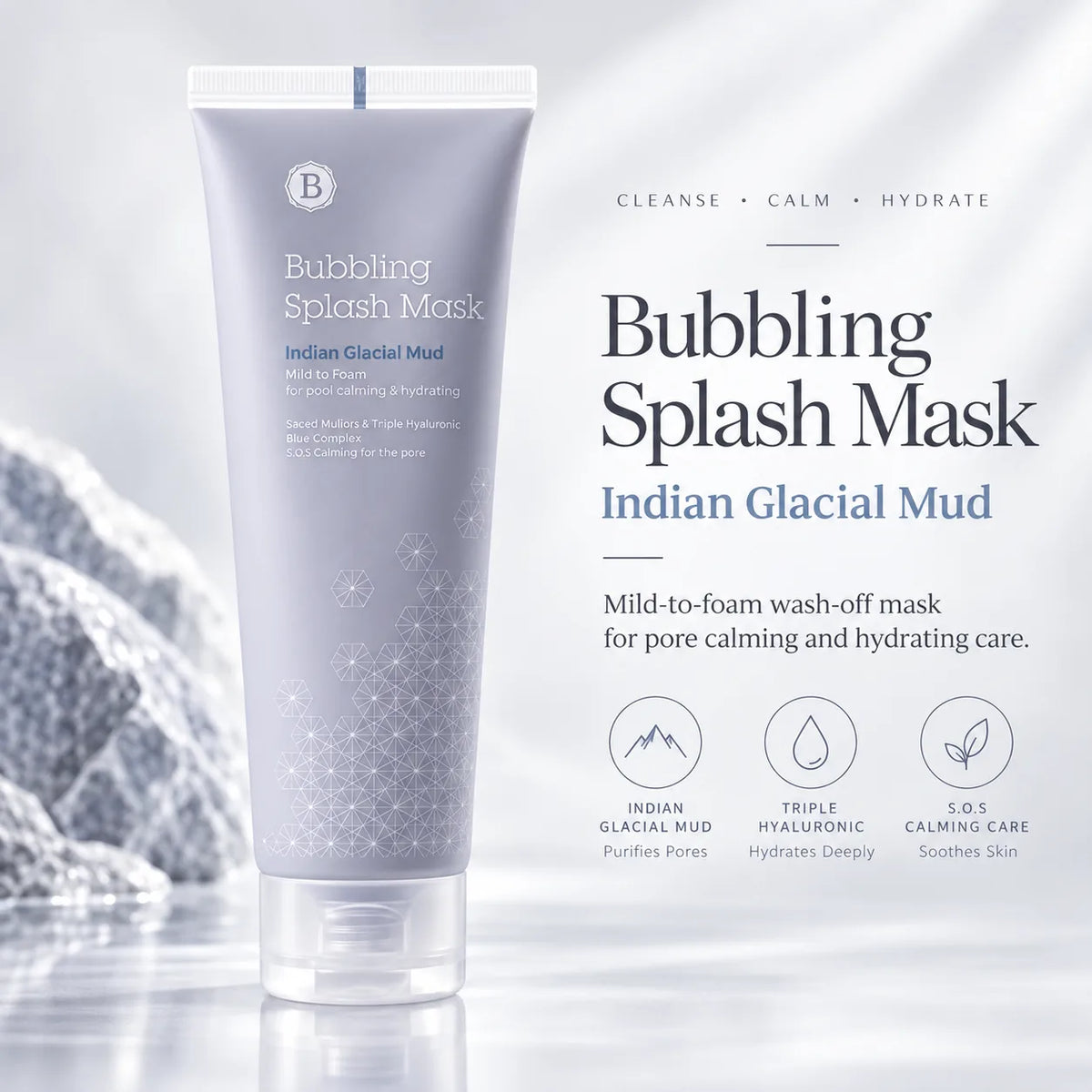 BLITHE Bubbling Splash Mask Indian Glacial Mud 120ml