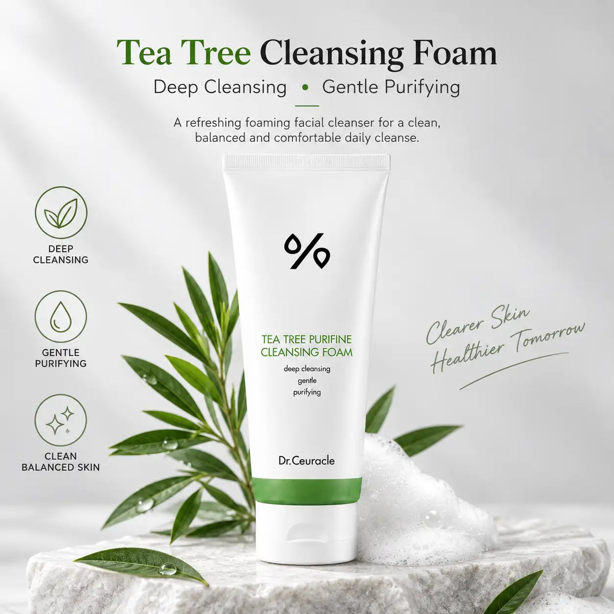 Dr. Ceuracle Tea Tree Purifine 30 Cleansing Foam 150g