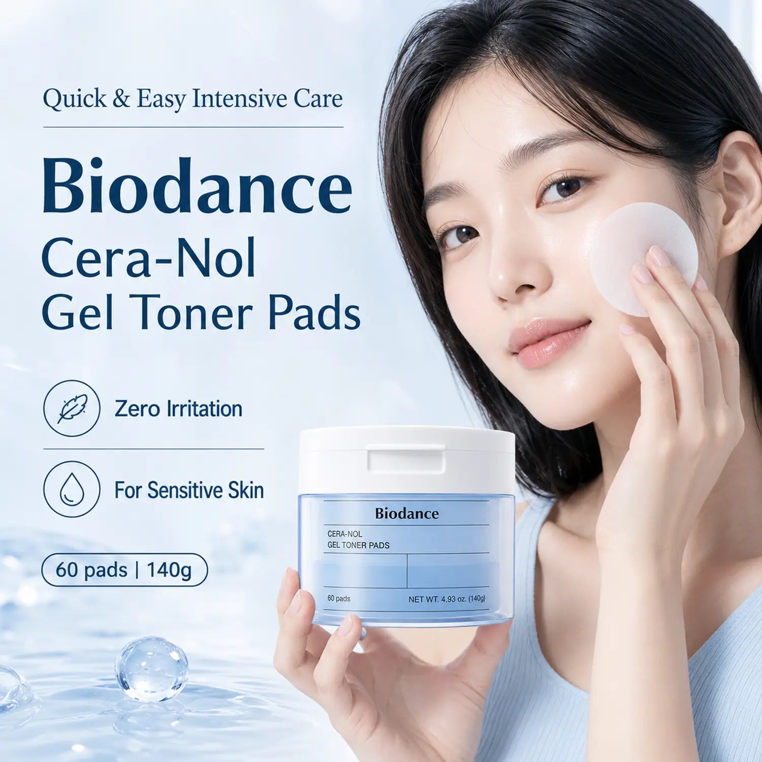 BIODANCE Cera Nol Gel Toner Pads 60 Pads