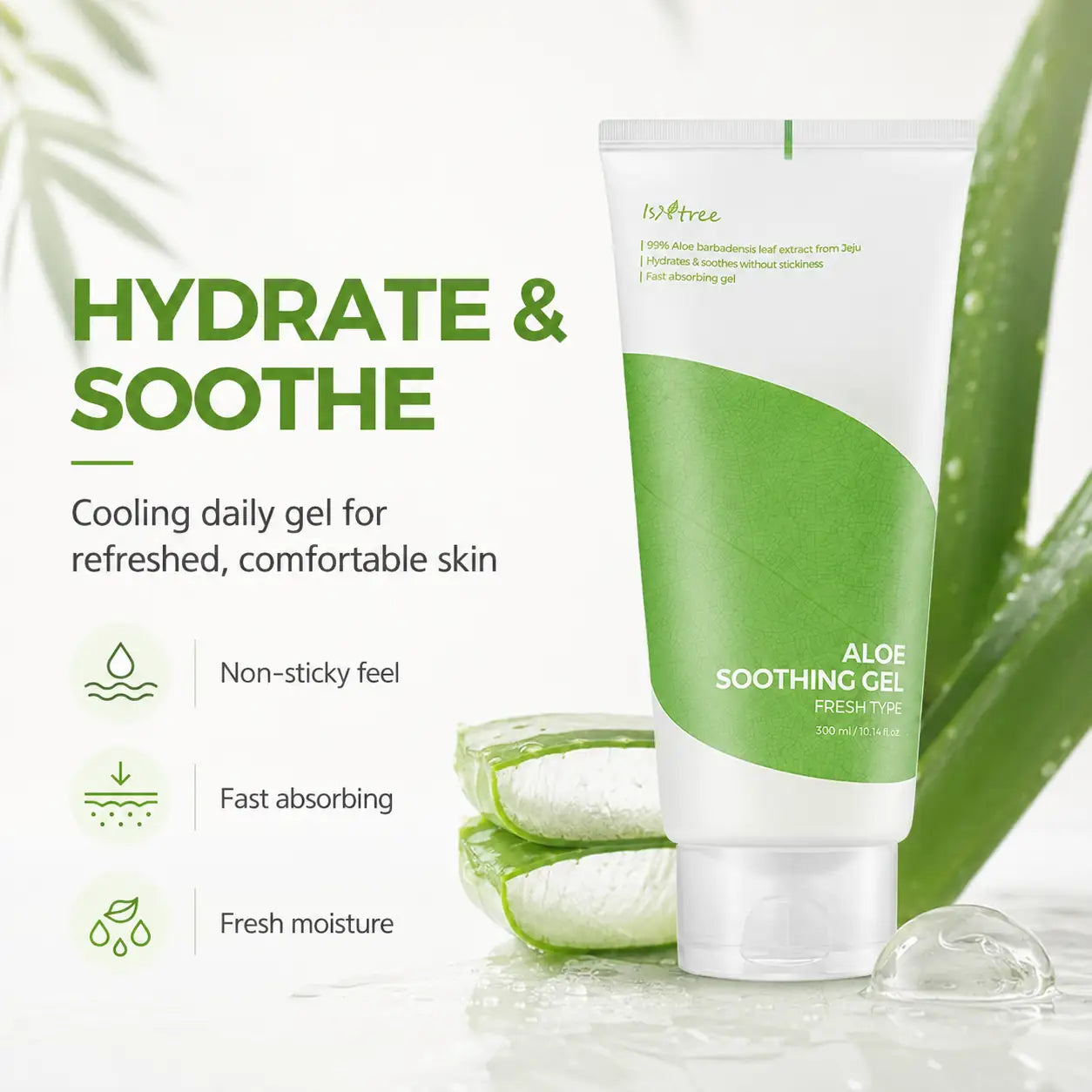 Isntree Aloe Soothing Gel Fresh Type Moisturiser 300ml