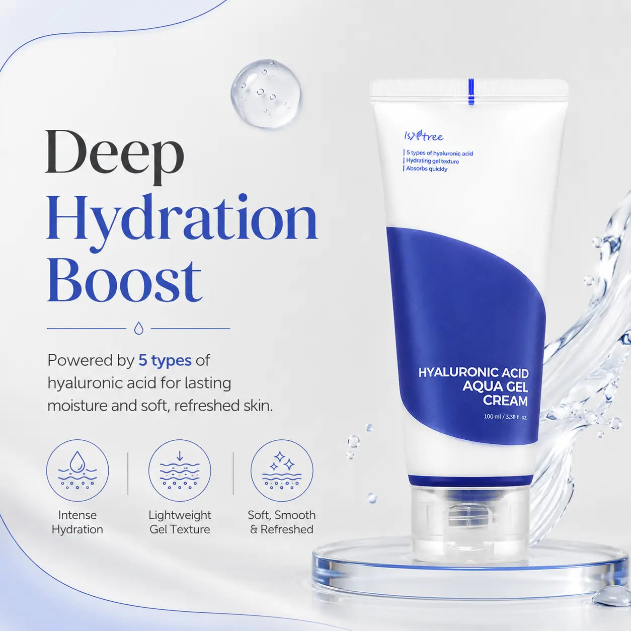 Isntree Hyaluronic Acid Aqua Gel Cream Moisturiser 100ml