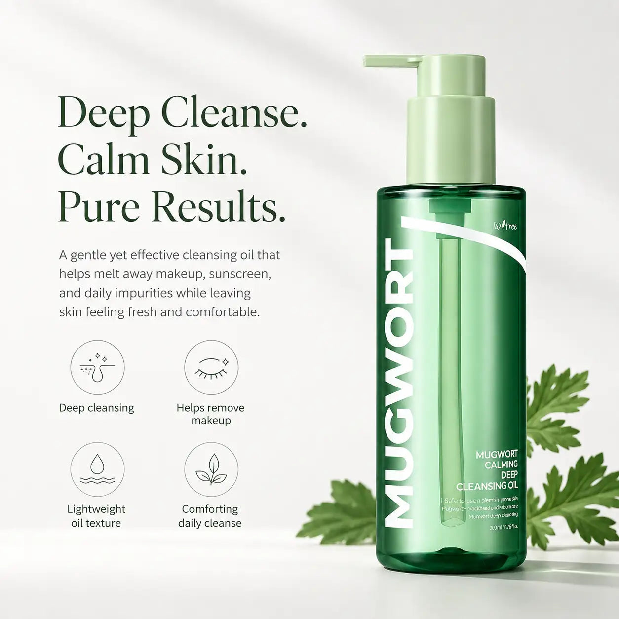 Isntree Mugwort Calming Deep Cleansing Oil 200ml