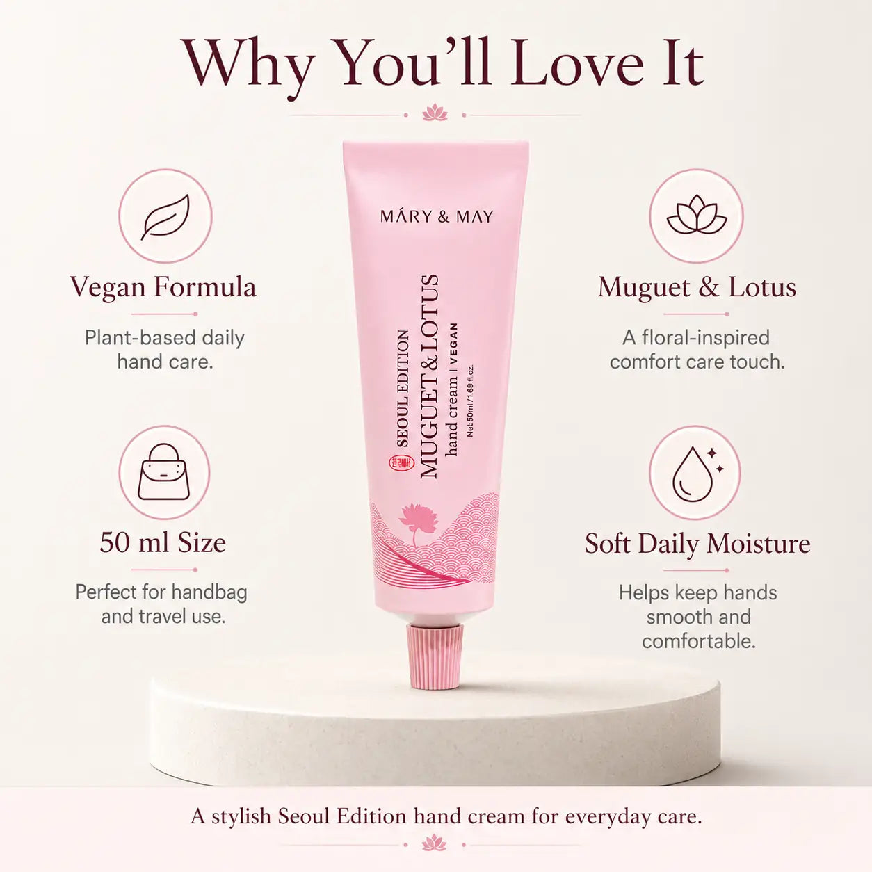 Mary&May Seoul Edition Muguet & Lotus Hand Cream 50ml